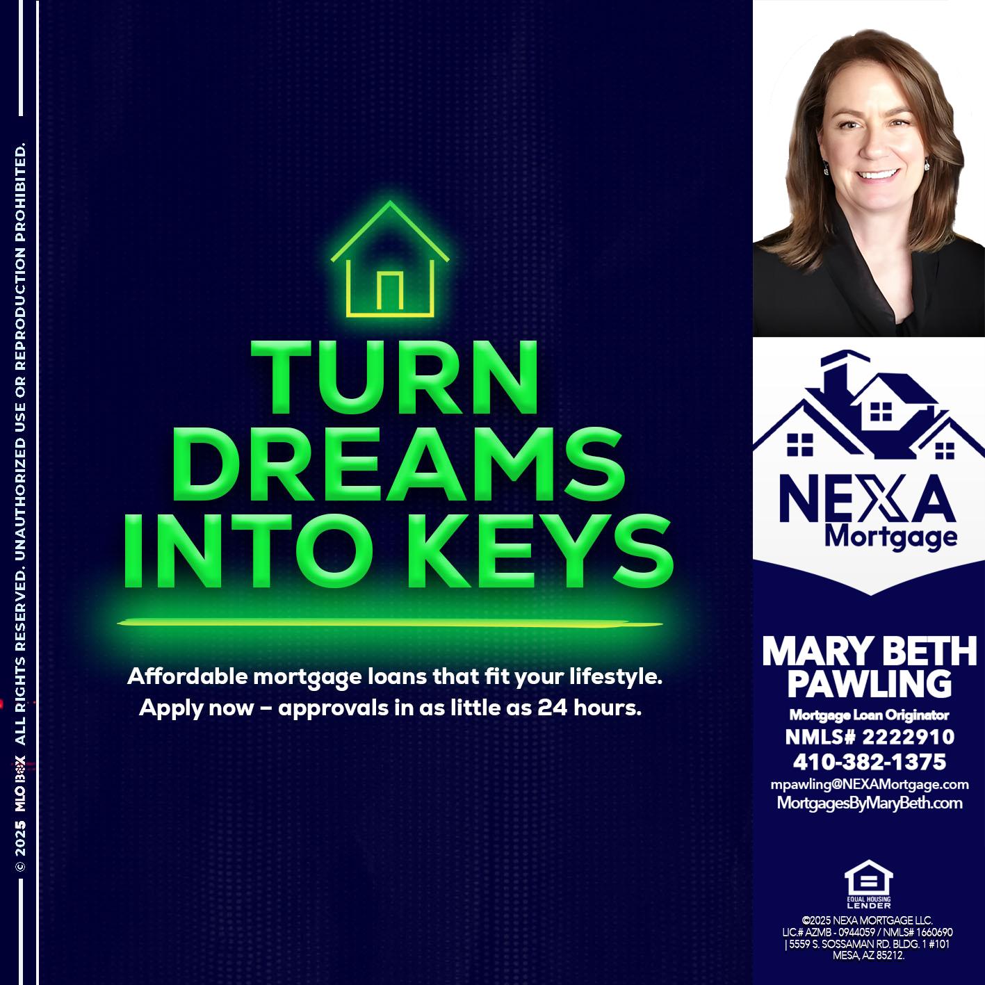 turn dreams - Mary Beth Pawling -Mortgage Loan Originator