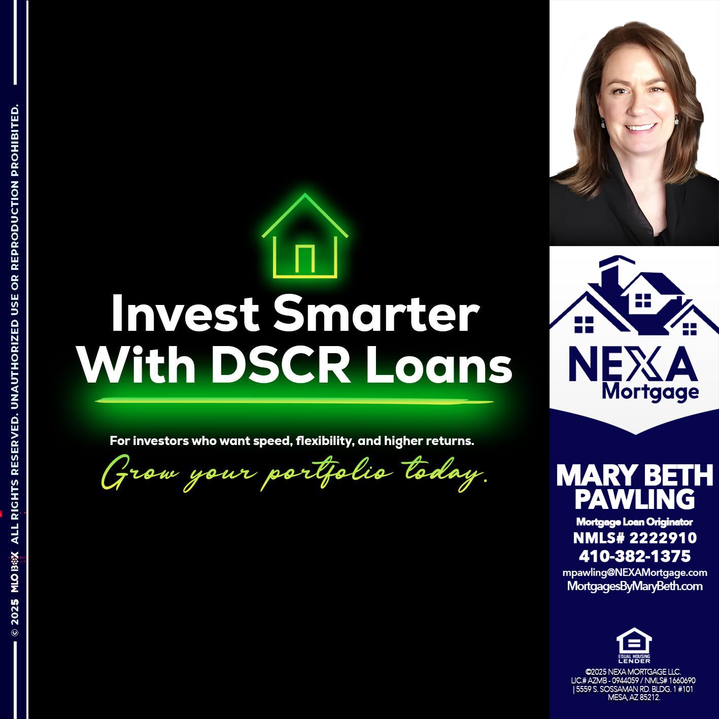 invest smarter - Mary Beth Pawling -Mortgage Loan Originator