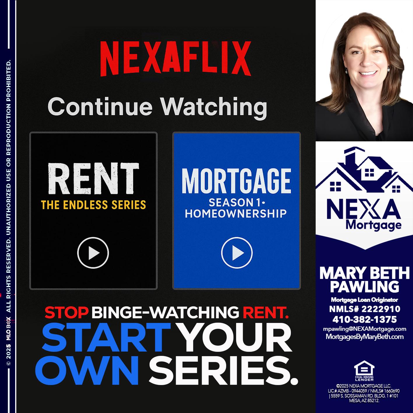 NEXAFLIX - Mary Beth Pawling -Mortgage Loan Originator