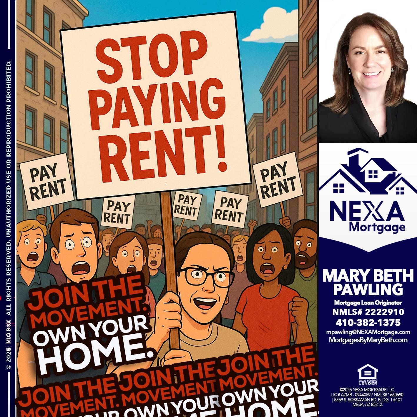 stop paying rent - Mary Beth Pawling -Mortgage Loan Originator