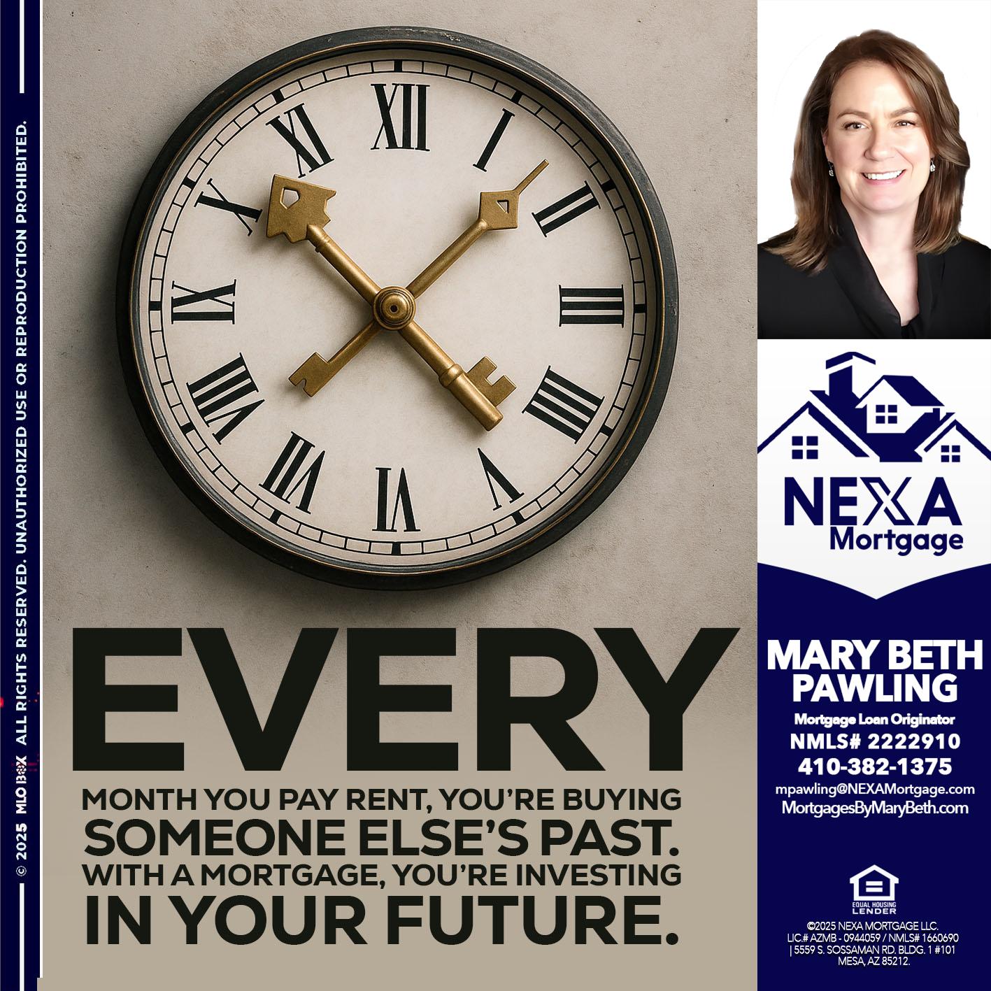 EVERY MONTH - Mary Beth Pawling -Mortgage Loan Originator