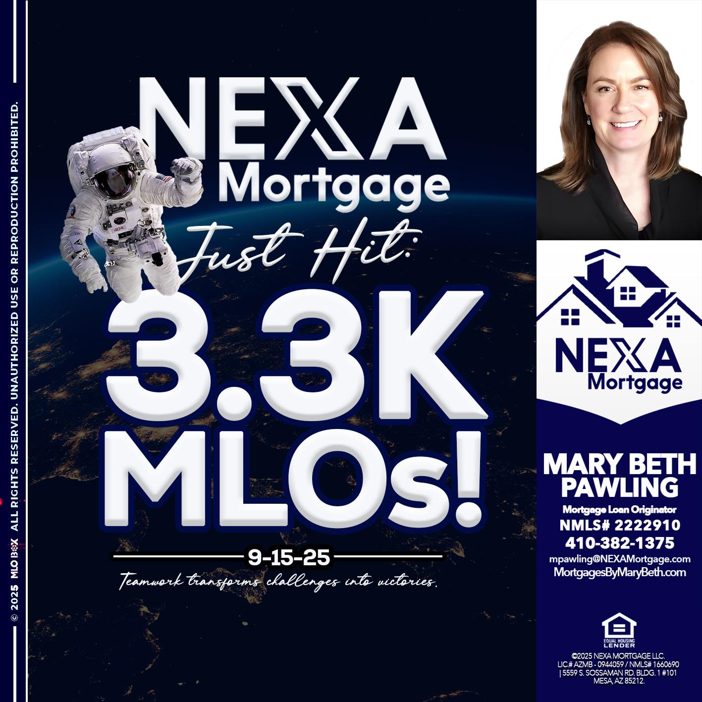 3.3K - Mary Beth Pawling -Mortgage Loan Originator