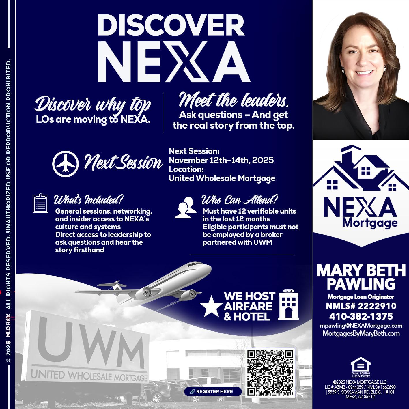 DISCOVER NEXA - Mary Beth Pawling -Mortgage Loan Originator