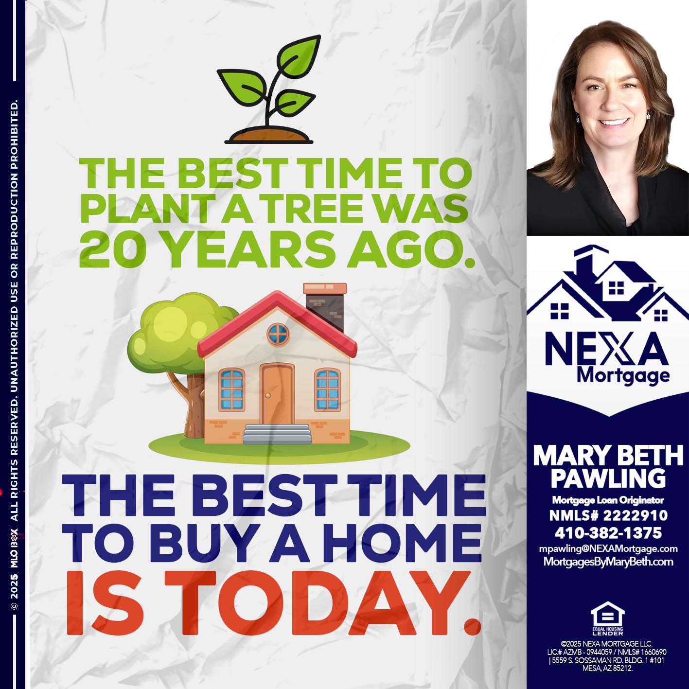 BEST TIME TO - Mary Beth Pawling -Mortgage Loan Originator