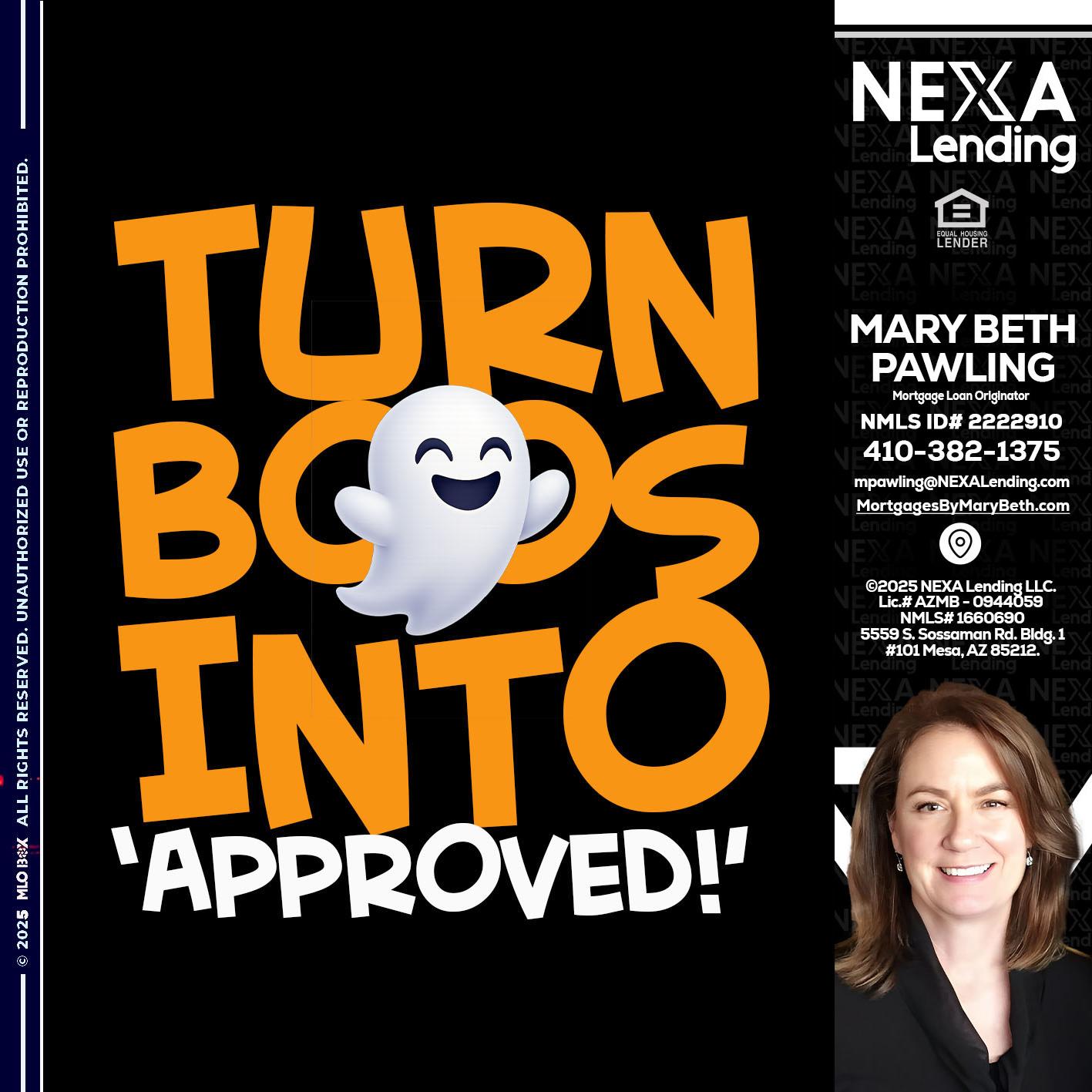 turn boos into - Mary Beth Pawling -Mortgage Loan Originator