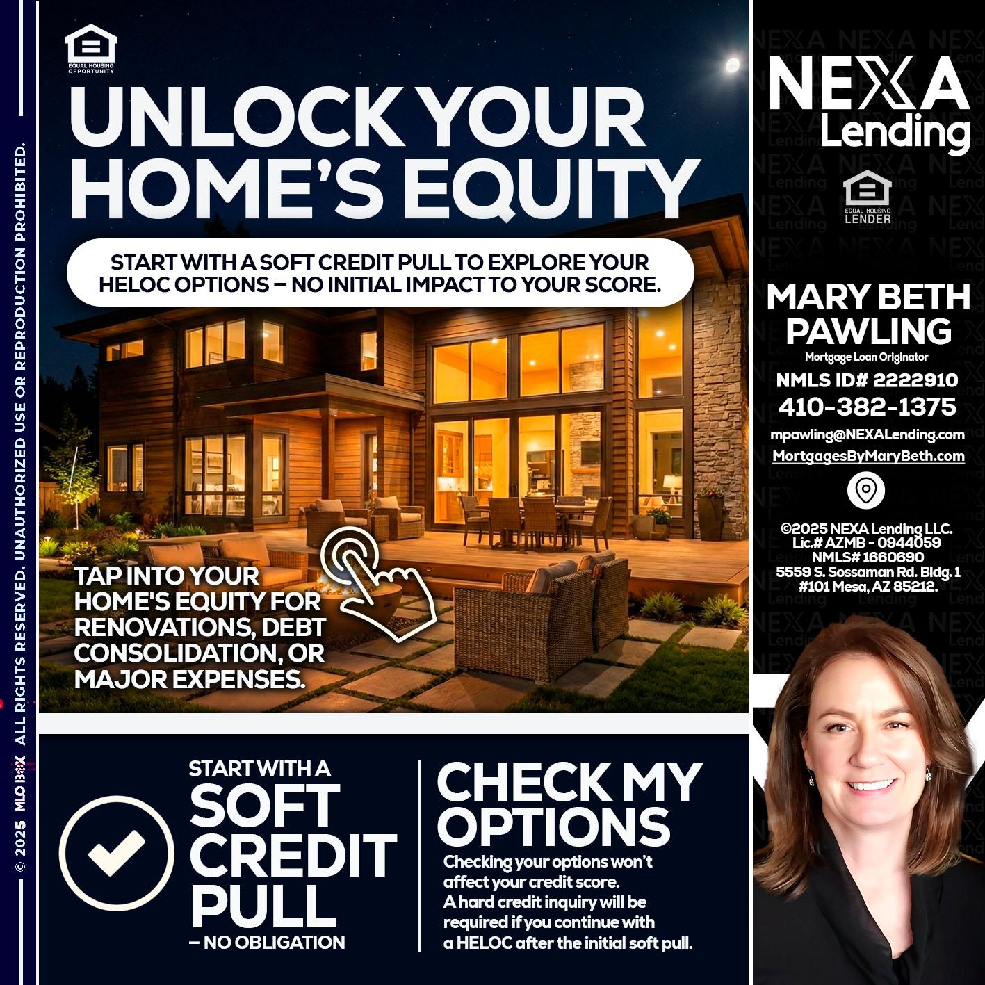 UNLOCK YOUR HOMES - Mary Beth Pawling -Mortgage Loan Originator