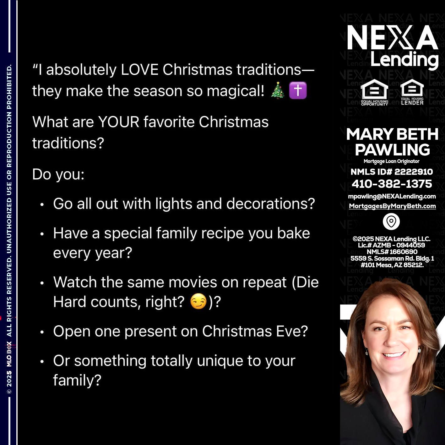 I love christmas - Mary Beth Pawling -Mortgage Loan Originator