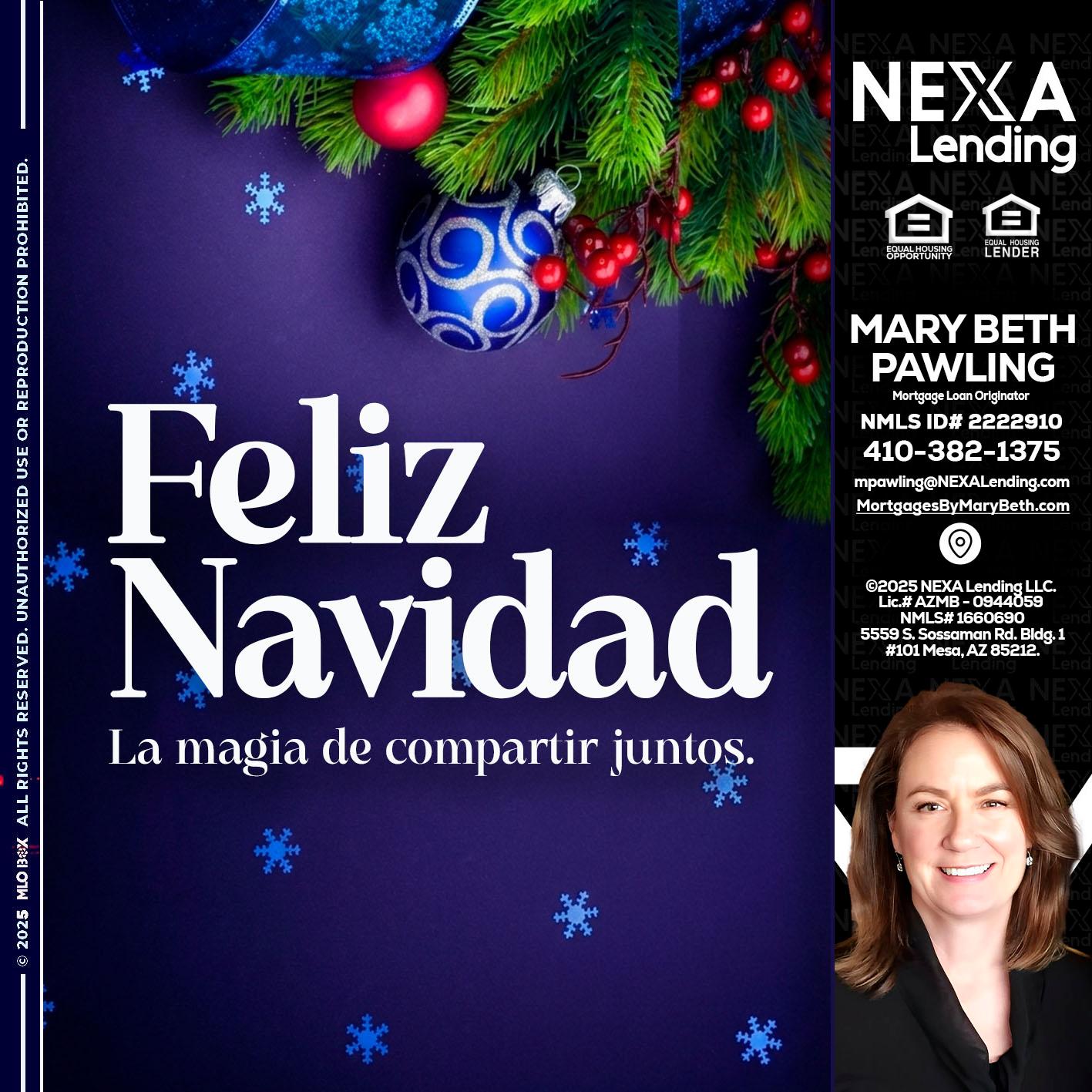 FELIZ NAVIDAD - Mary Beth Pawling -Mortgage Loan Originator