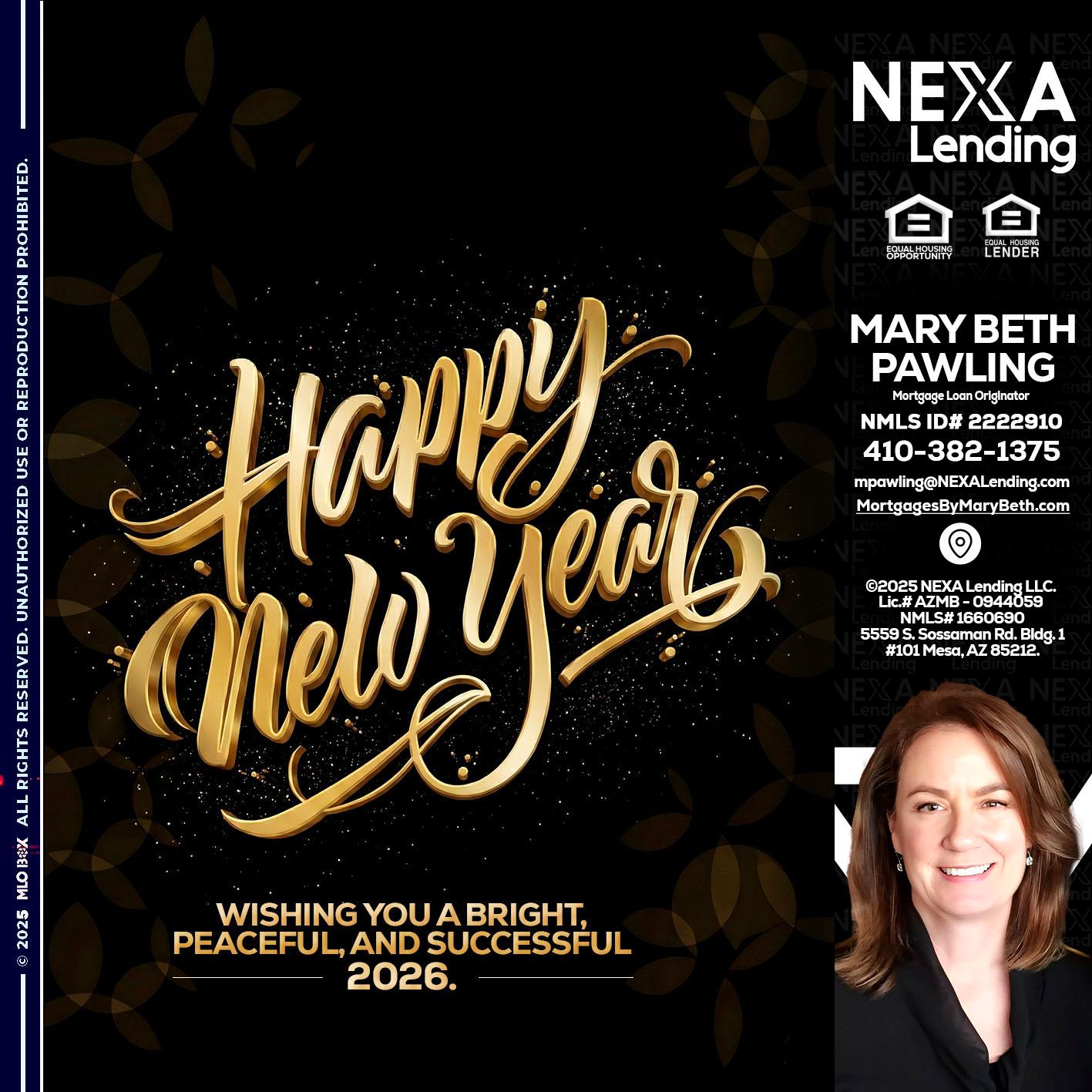 HAPPY NEW YEAR - Mary Beth Pawling -Mortgage Loan Originator