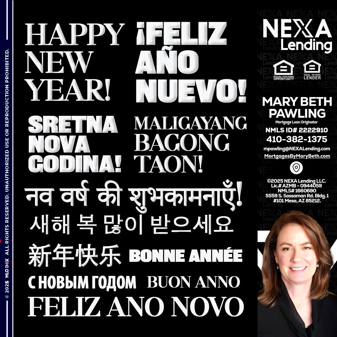 HAPPY NEW YEAR - Mary Beth Pawling -Mortgage Loan Originator
