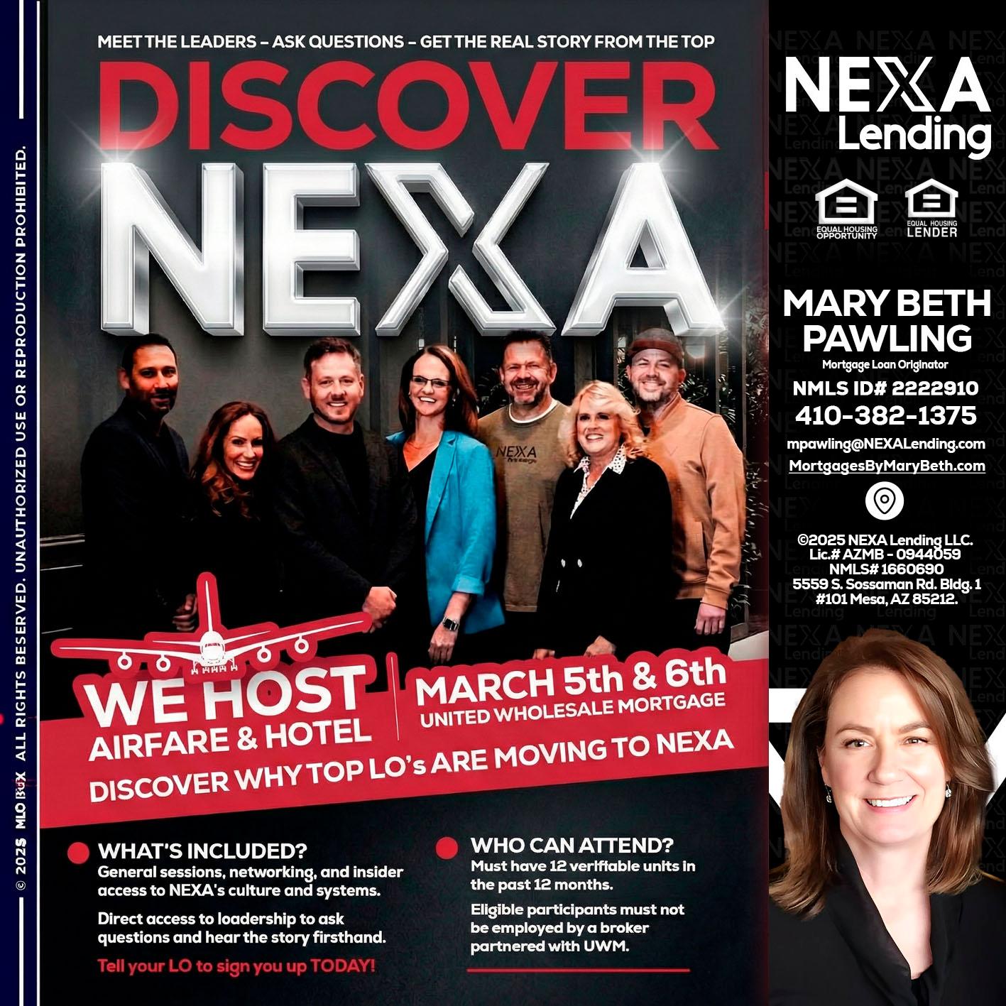 DISCOVER NEXA - Mary Beth Pawling -Mortgage Loan Originator