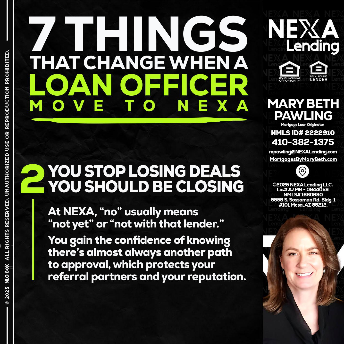 7 THINGS (2) - Mary Beth Pawling -Mortgage Loan Originator