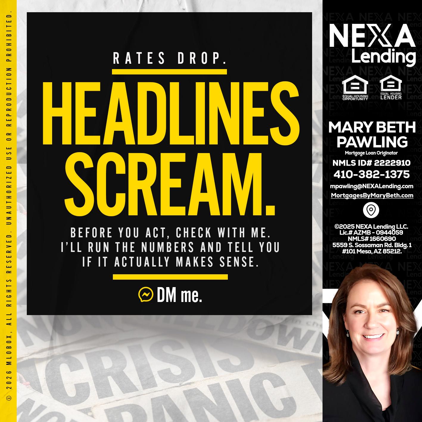HEADLINES SCREAM - Mary Beth Pawling -Mortgage Loan Originator