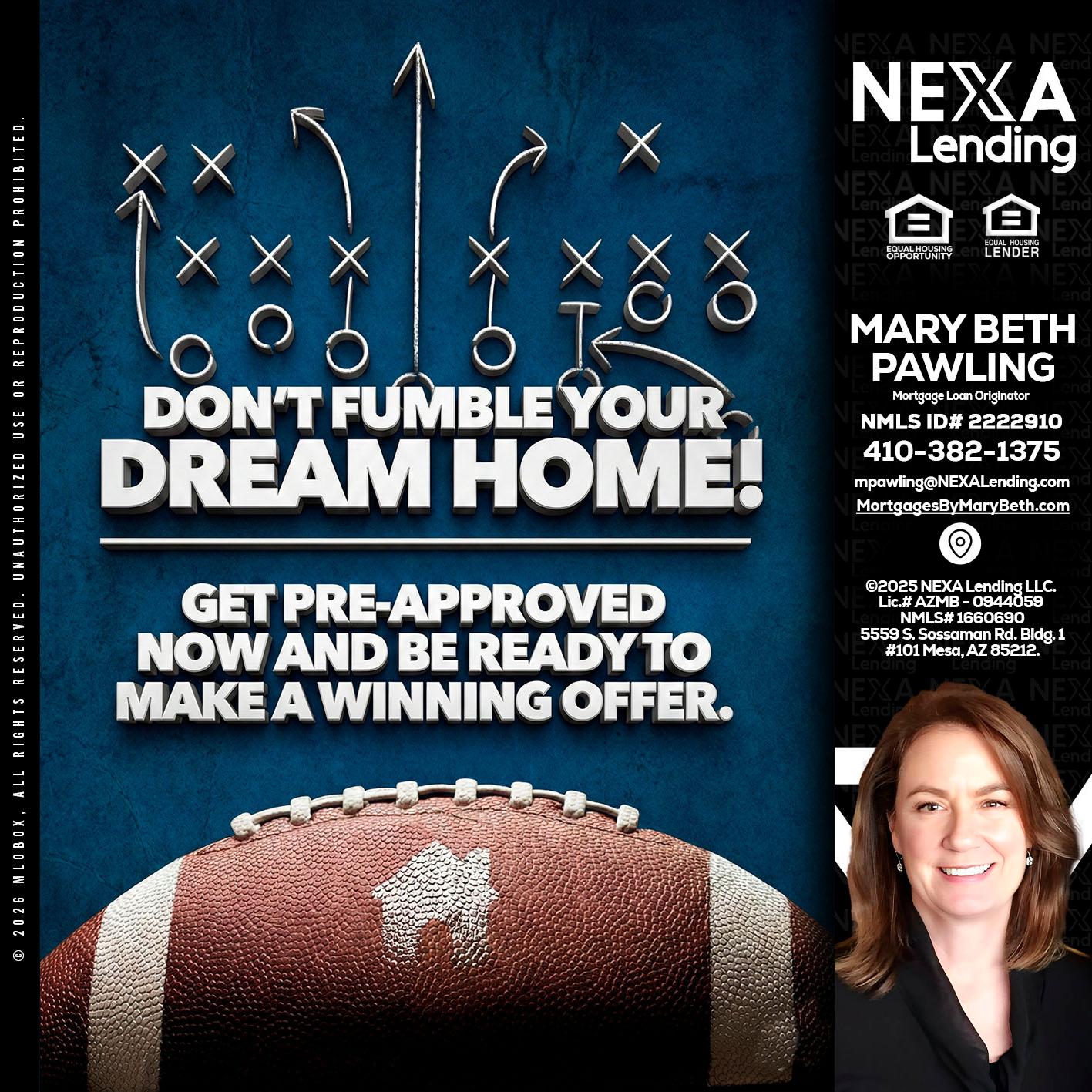 dont fumble - Mary Beth Pawling -Mortgage Loan Originator