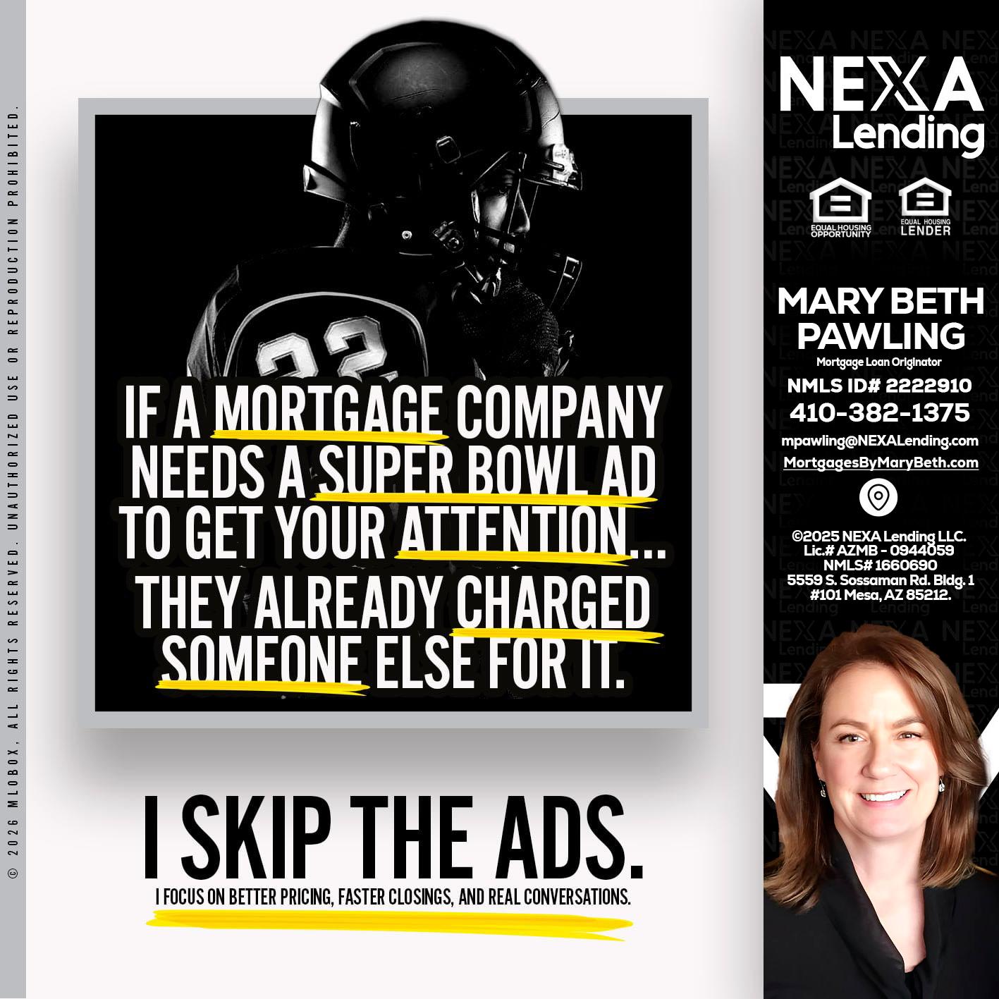 if a mortgage ad - Mary Beth Pawling -Mortgage Loan Originator