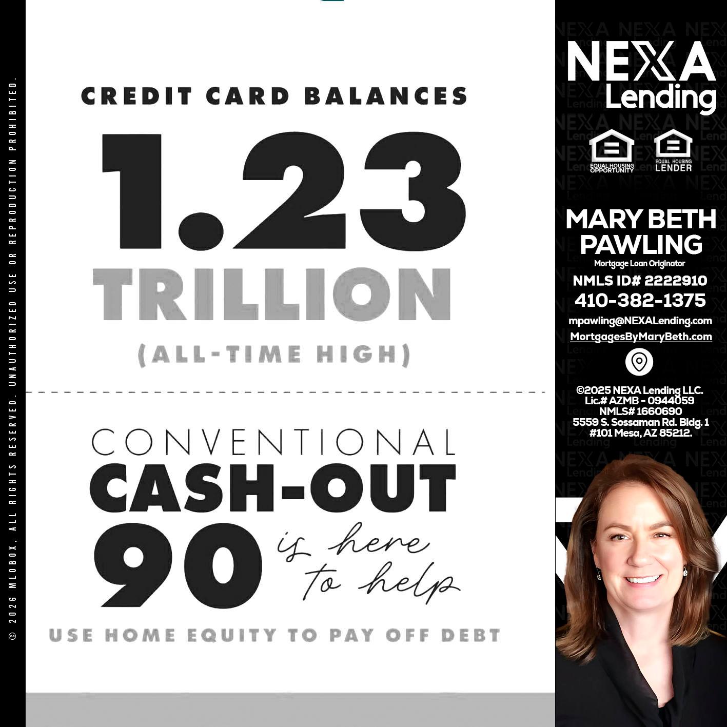 CREDIT CARD BALANCE - Mary Beth Pawling -Mortgage Loan Originator