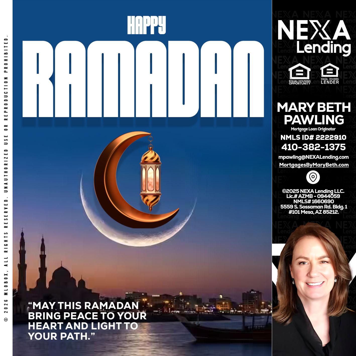 RAMADAN - Mary Beth Pawling -Mortgage Loan Originator