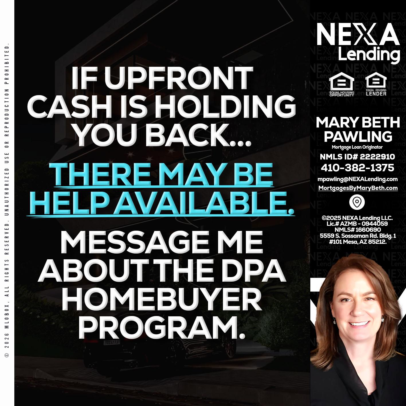 IF UPFRONT - Mary Beth Pawling -Mortgage Loan Originator