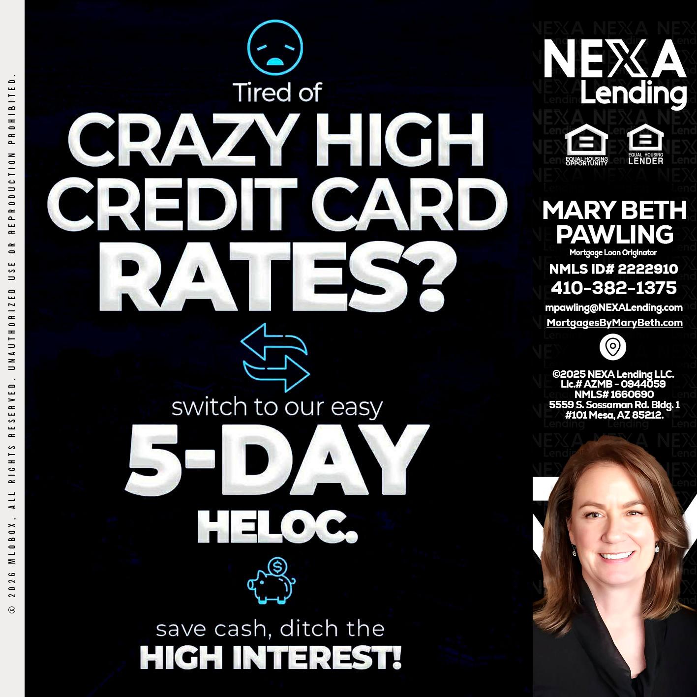 CRAZY HIGH - Mary Beth Pawling -Mortgage Loan Originator