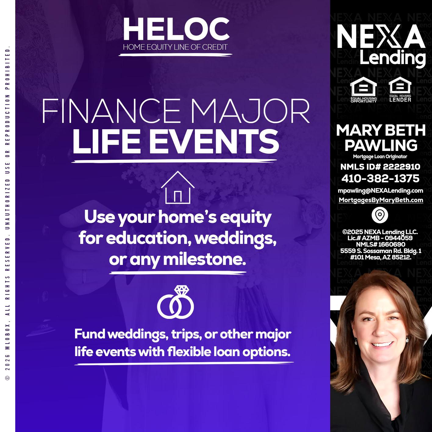 HELOC - Mary Beth Pawling -Mortgage Loan Originator