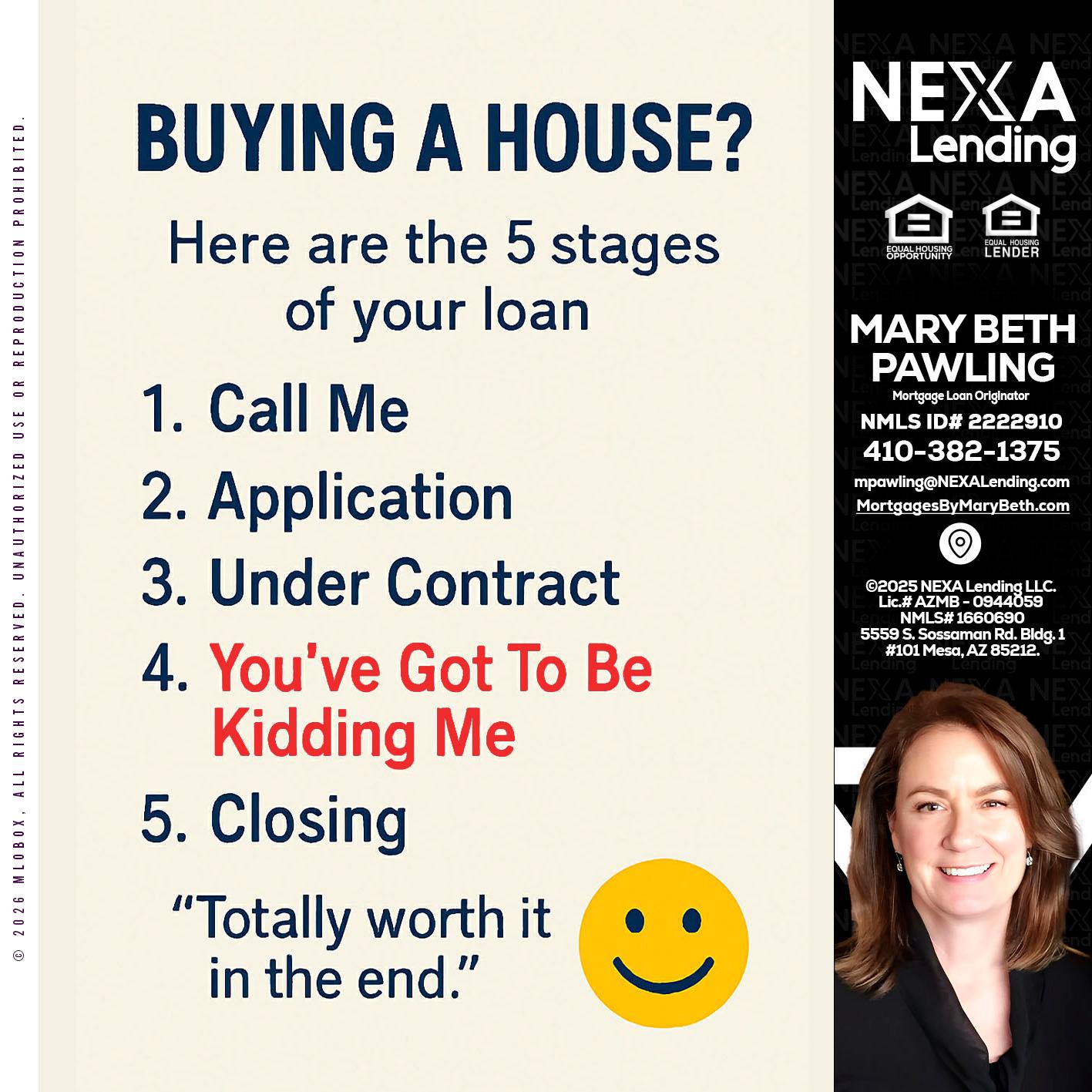 BUYING A HOUSE - Mary Beth Pawling -Mortgage Loan Originator
