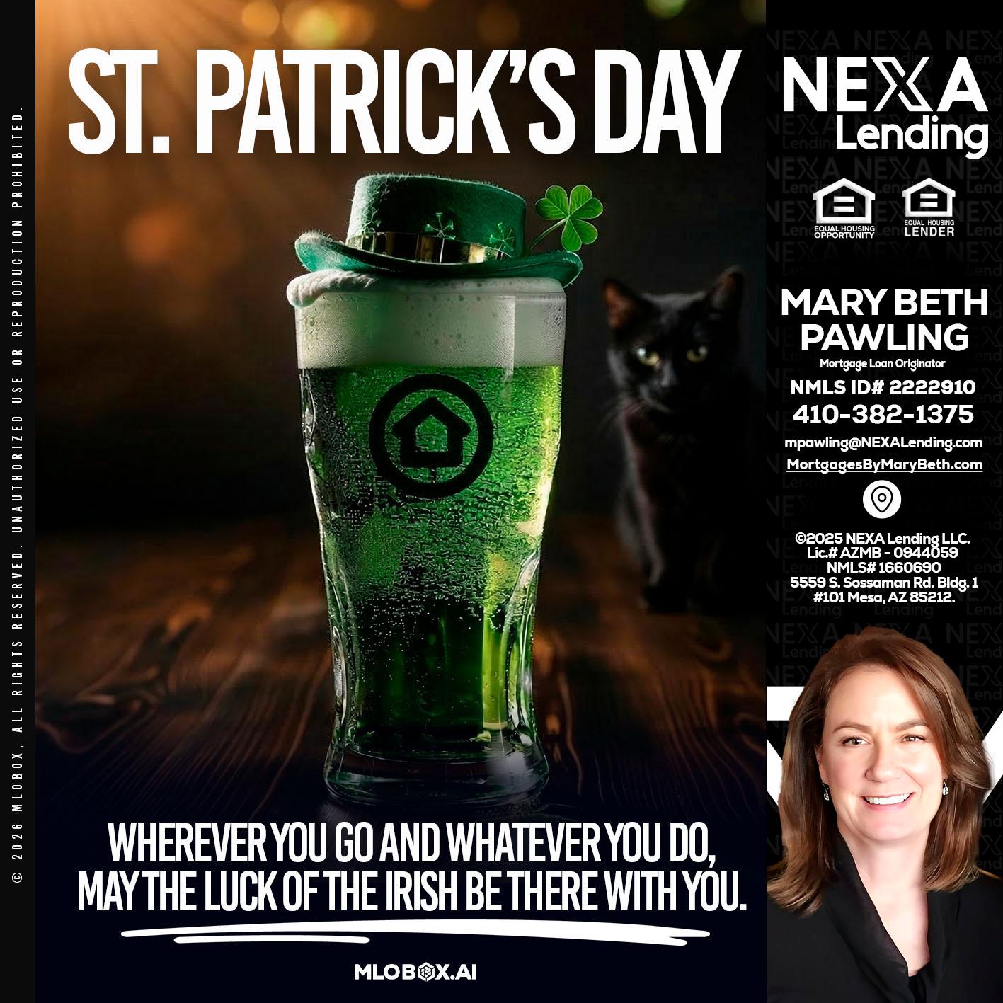 st. Patricks day - Mary Beth Pawling -Mortgage Loan Originator