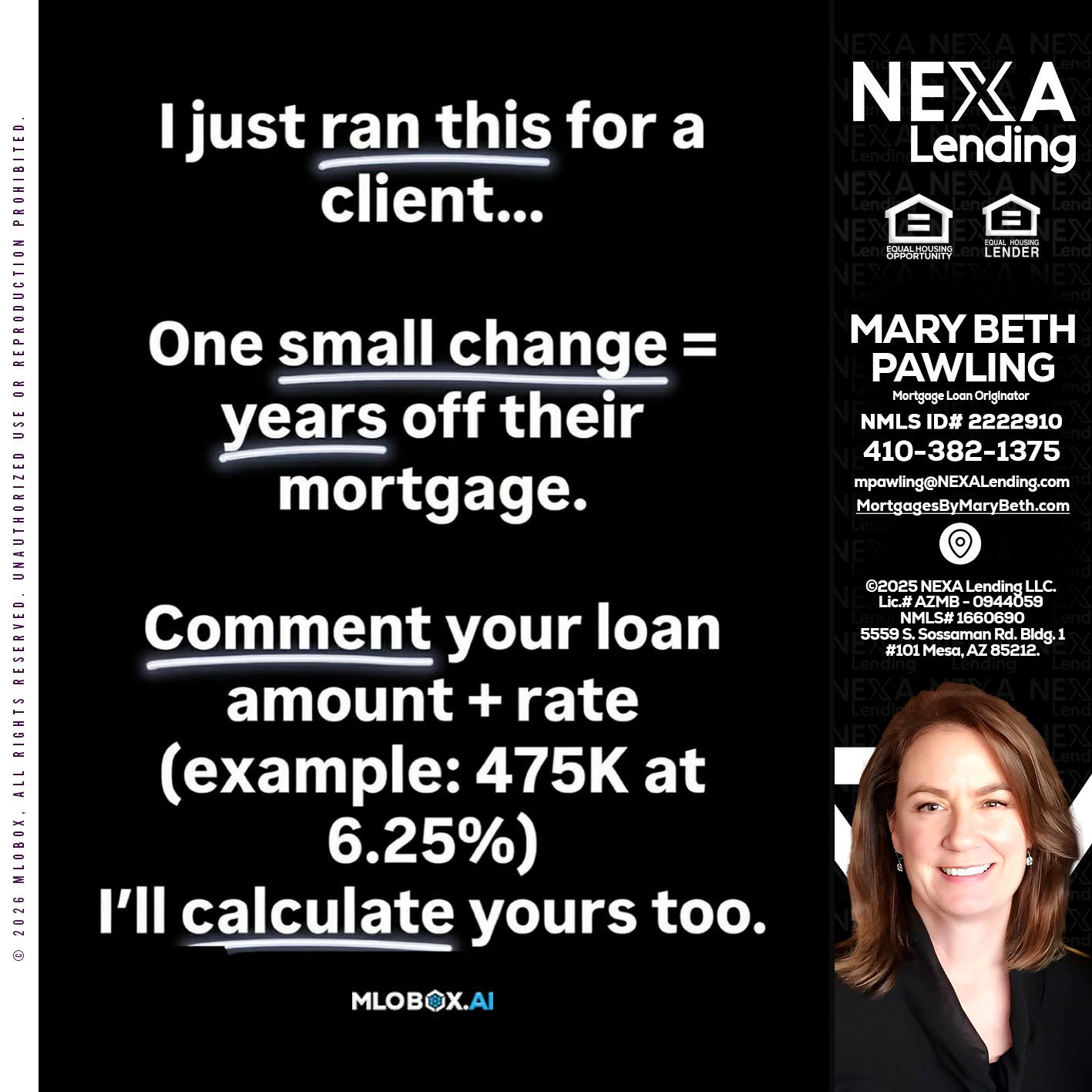 I JUST RAN - Mary Beth Pawling -Mortgage Loan Originator