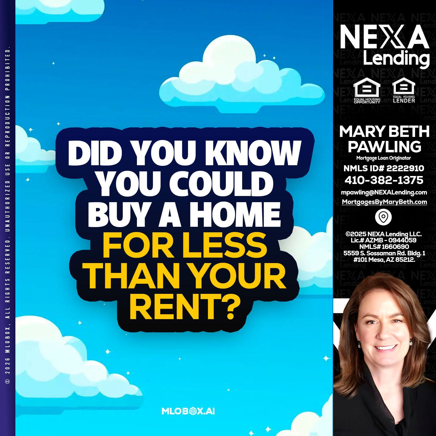DID YOU KNOW - Mary Beth Pawling -Mortgage Loan Originator