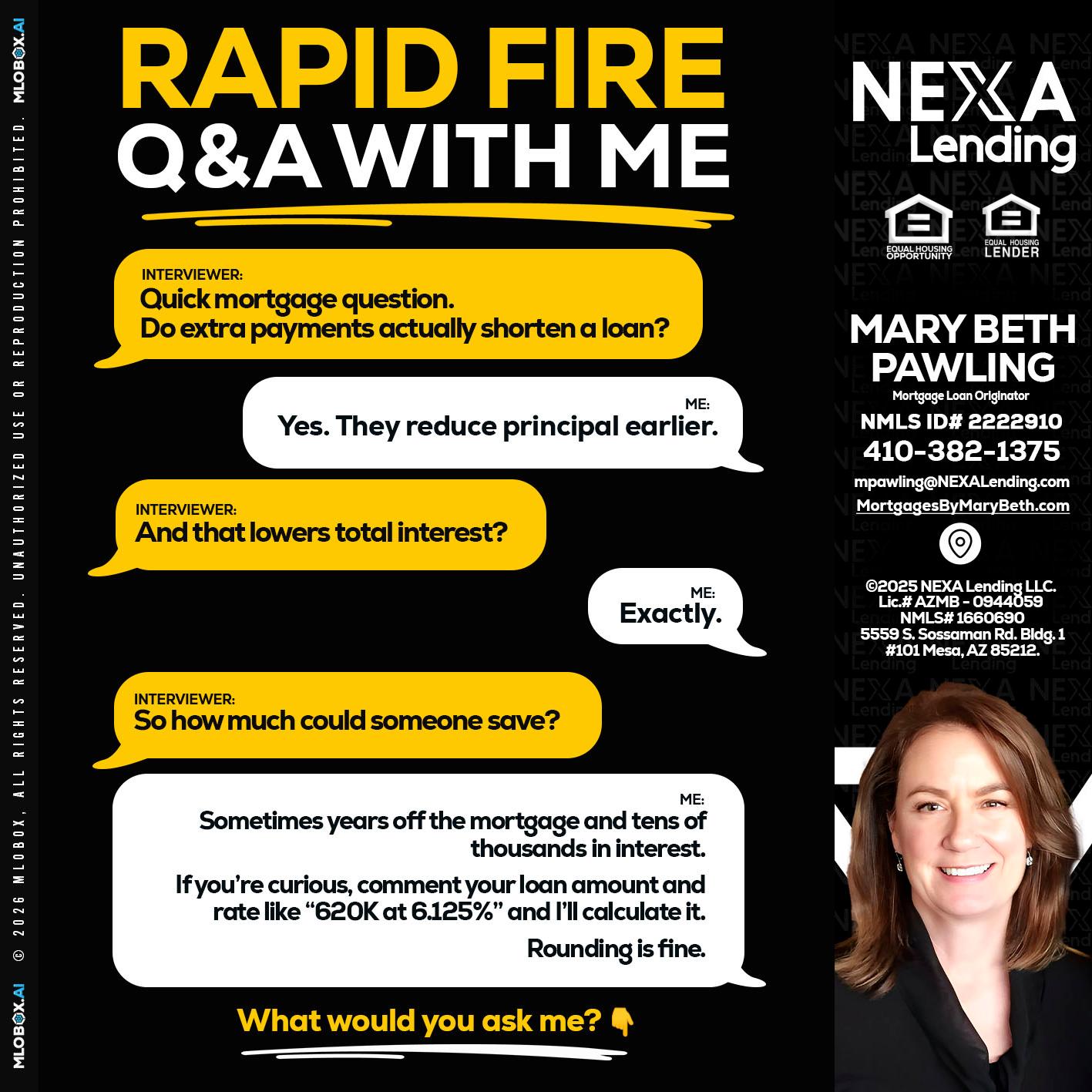 RAPID FIRE QA - Mary Beth Pawling -Mortgage Loan Originator