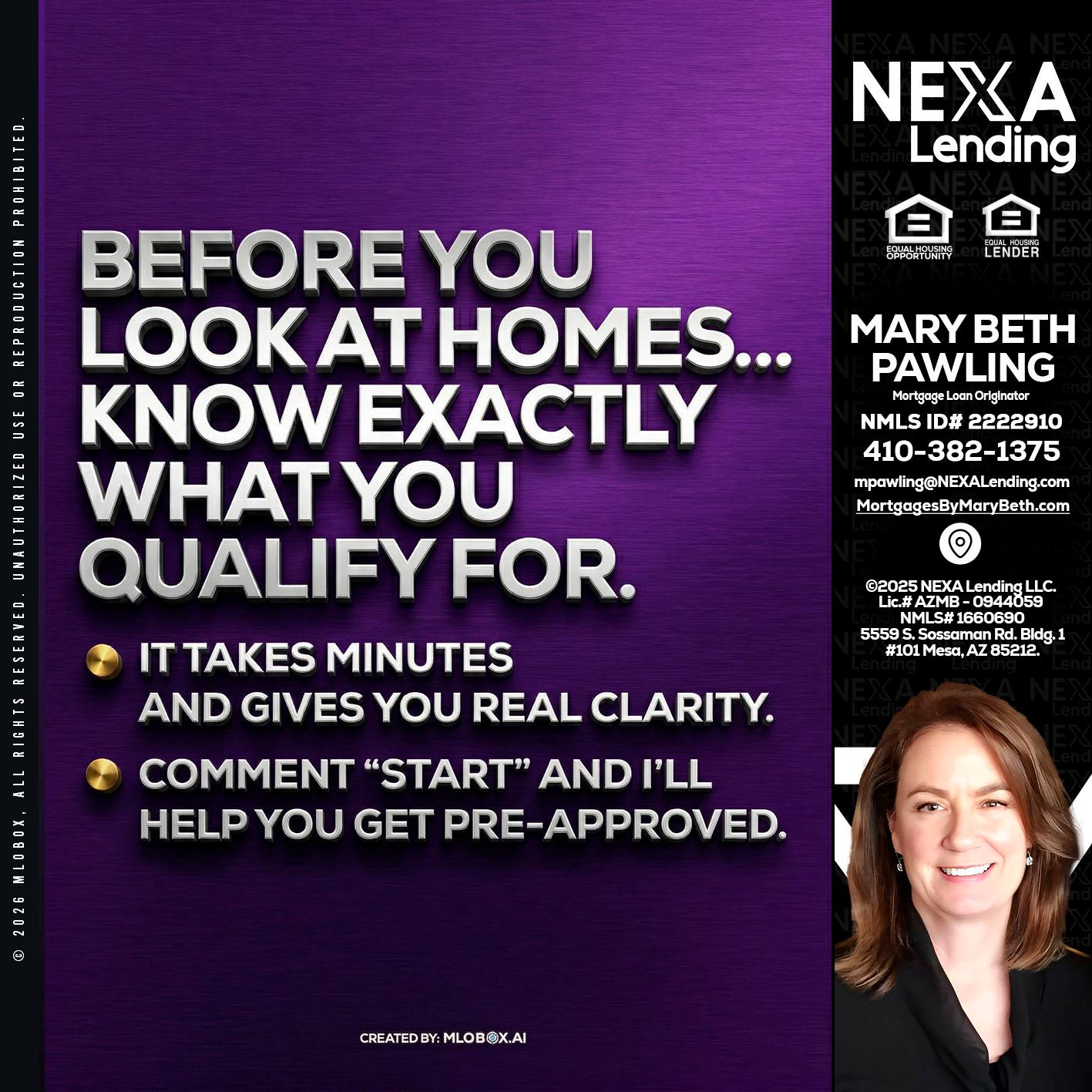 BEFORE YOU - Mary Beth Pawling -Mortgage Loan Originator