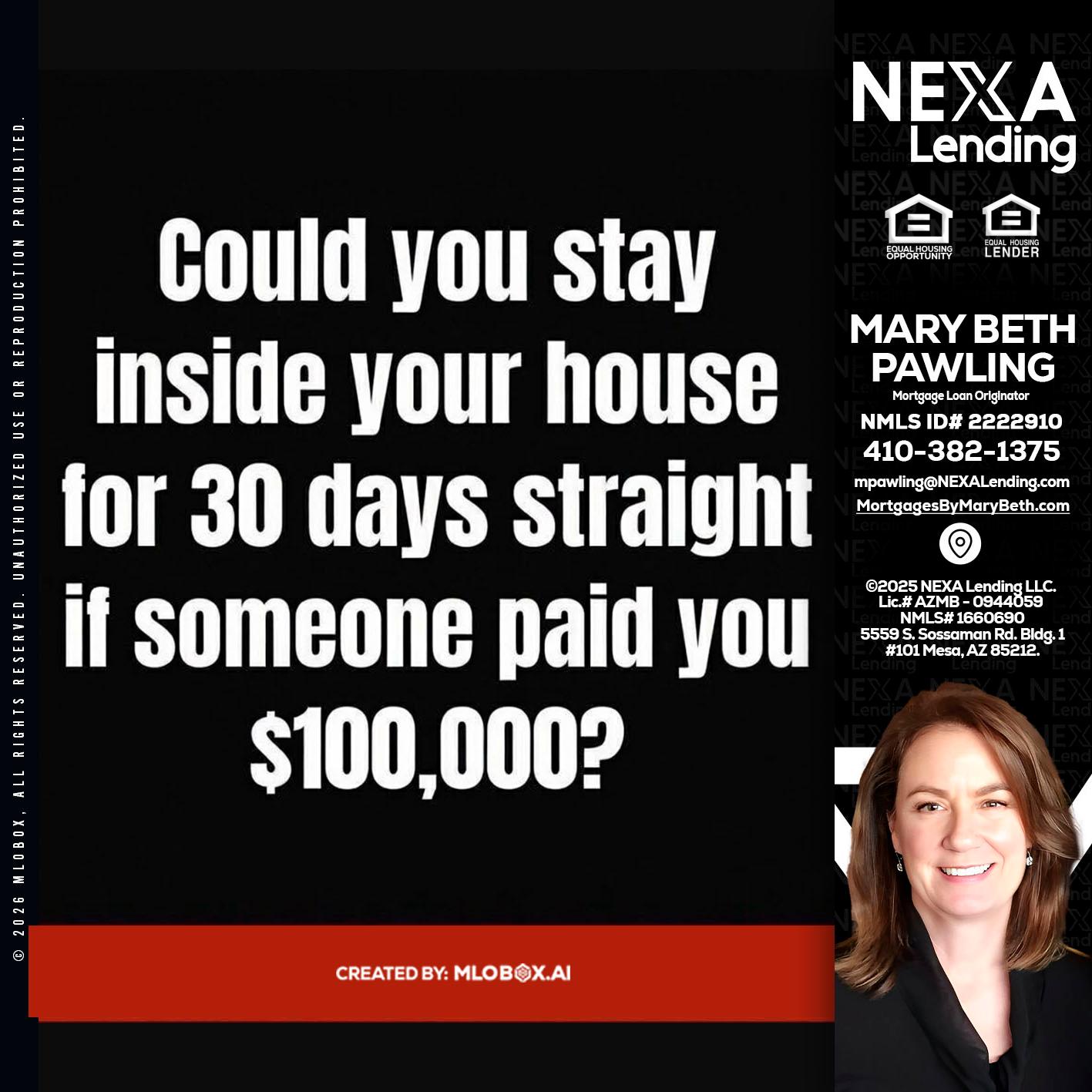 COULD YOU STAY - Mary Beth Pawling -Mortgage Loan Originator