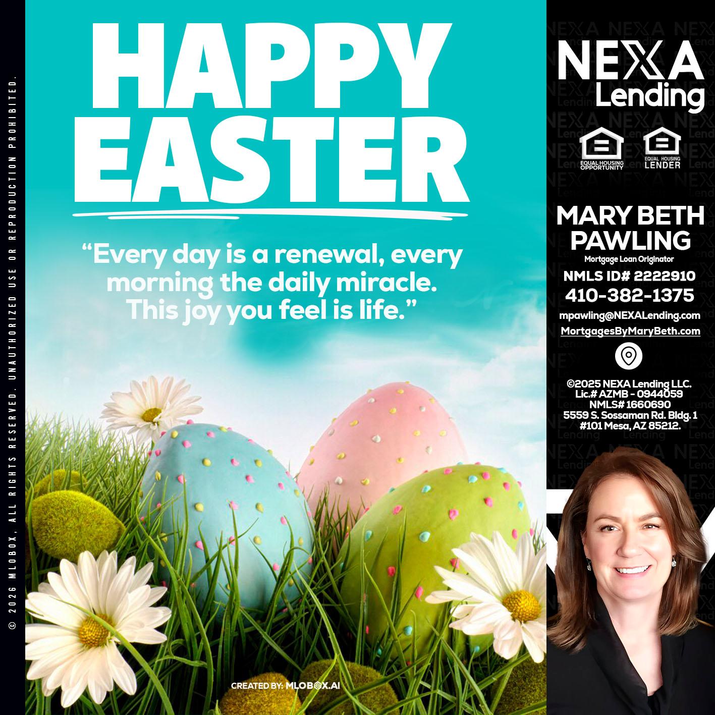 happy easter - Mary Beth Pawling -Mortgage Loan Originator