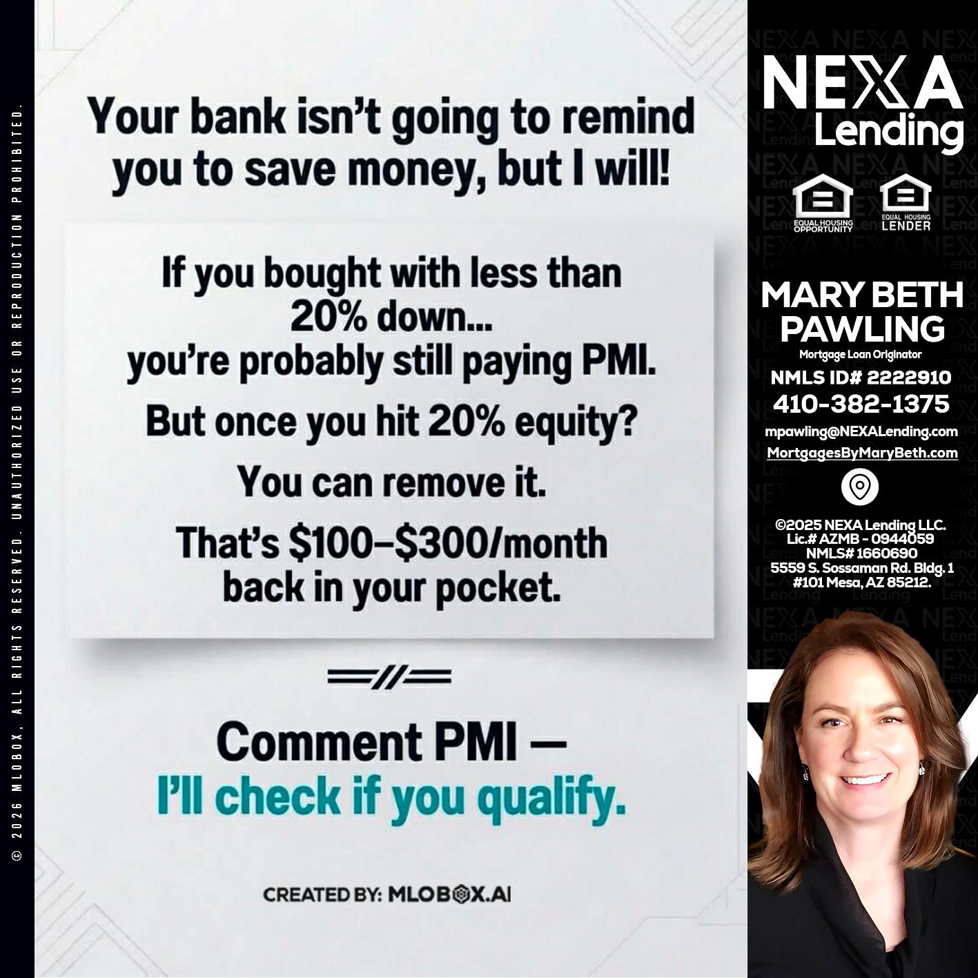 YOUR BANK ISNT - Mary Beth Pawling -Mortgage Loan Originator