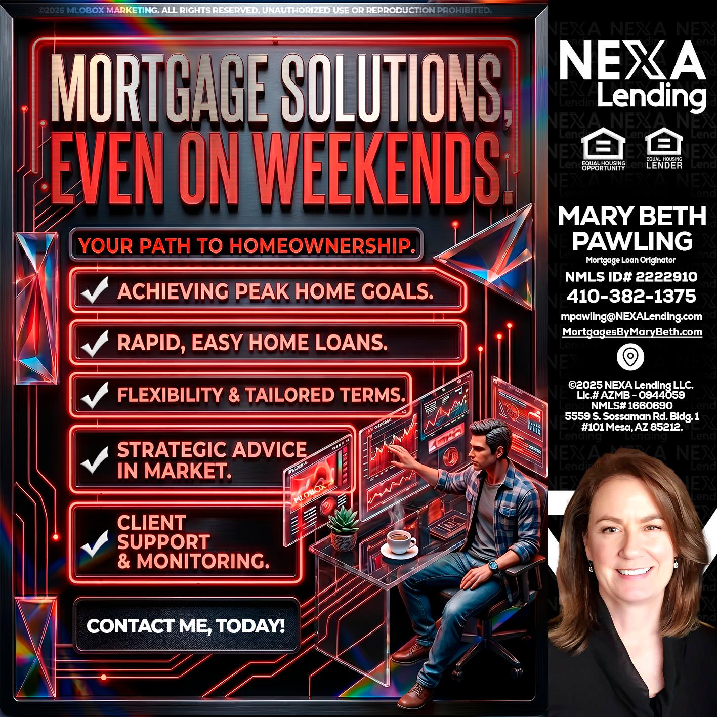 WEEKEND SOLUTIONS - Mary Beth Pawling -Mortgage Loan Originator