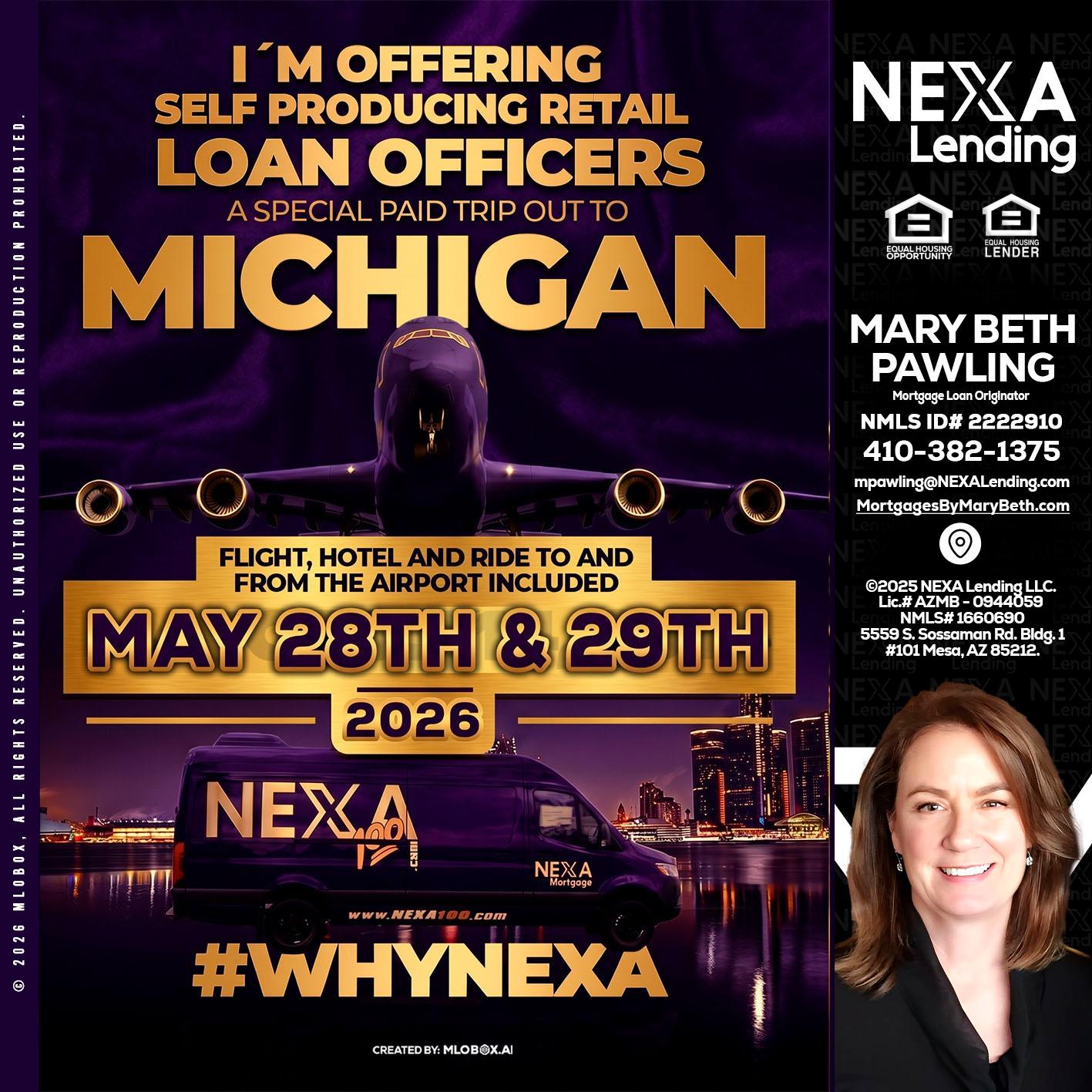 MICHIGAN - Mary Beth Pawling -Mortgage Loan Originator