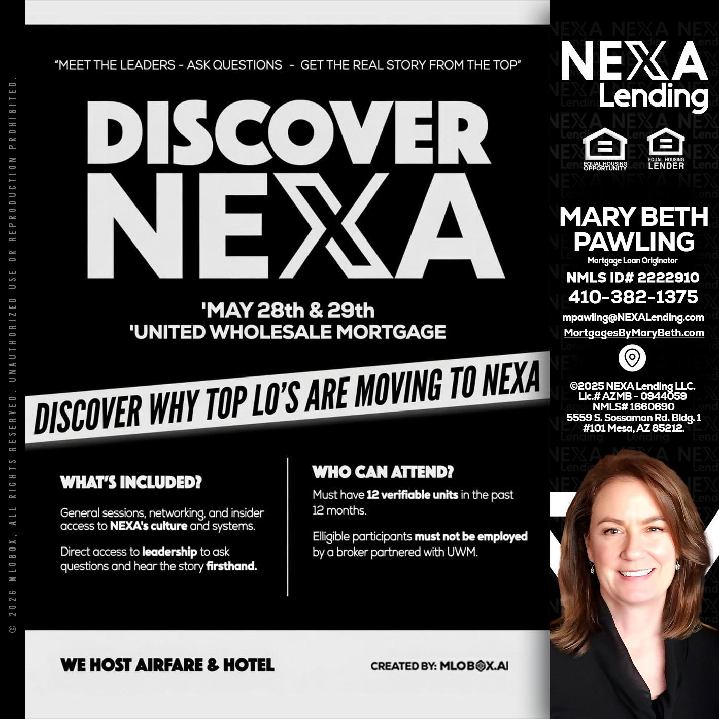 DISCOVER NEXA - Mary Beth Pawling -Mortgage Loan Originator