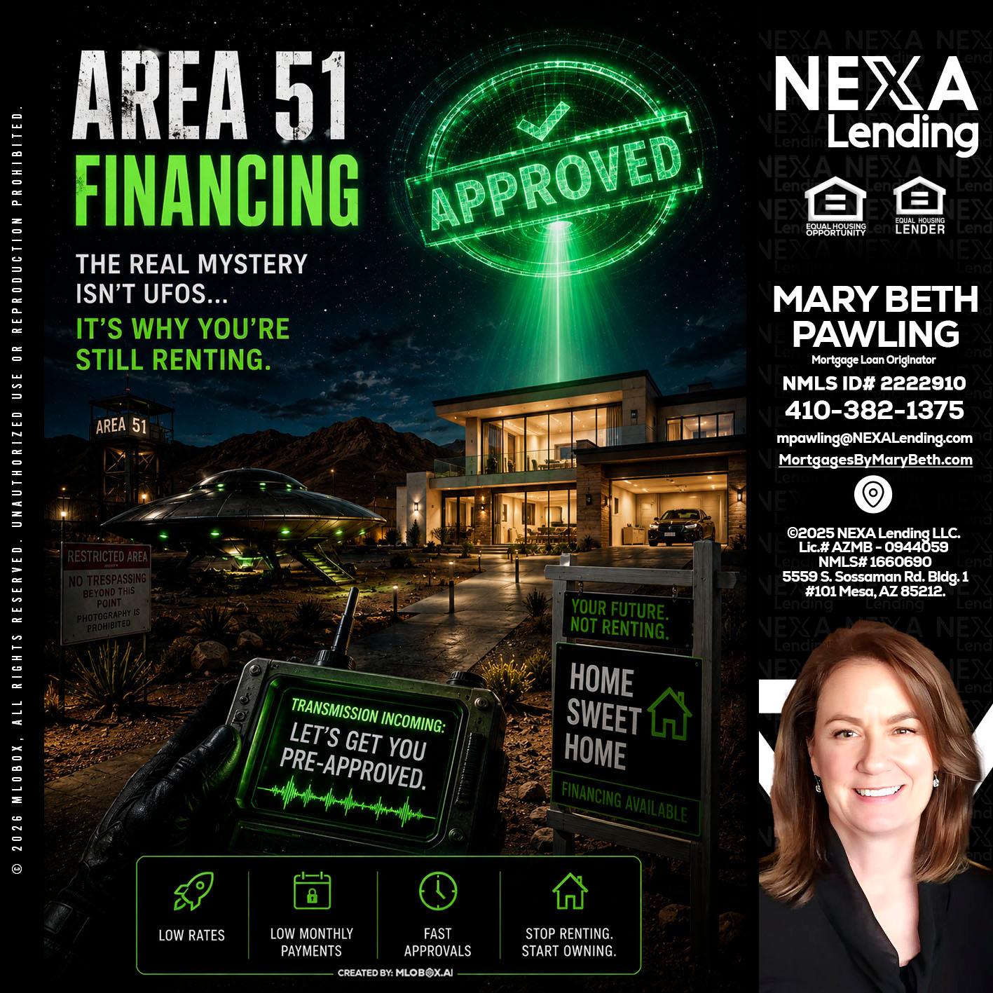 AREA 51 - Mary Beth Pawling -Mortgage Loan Originator