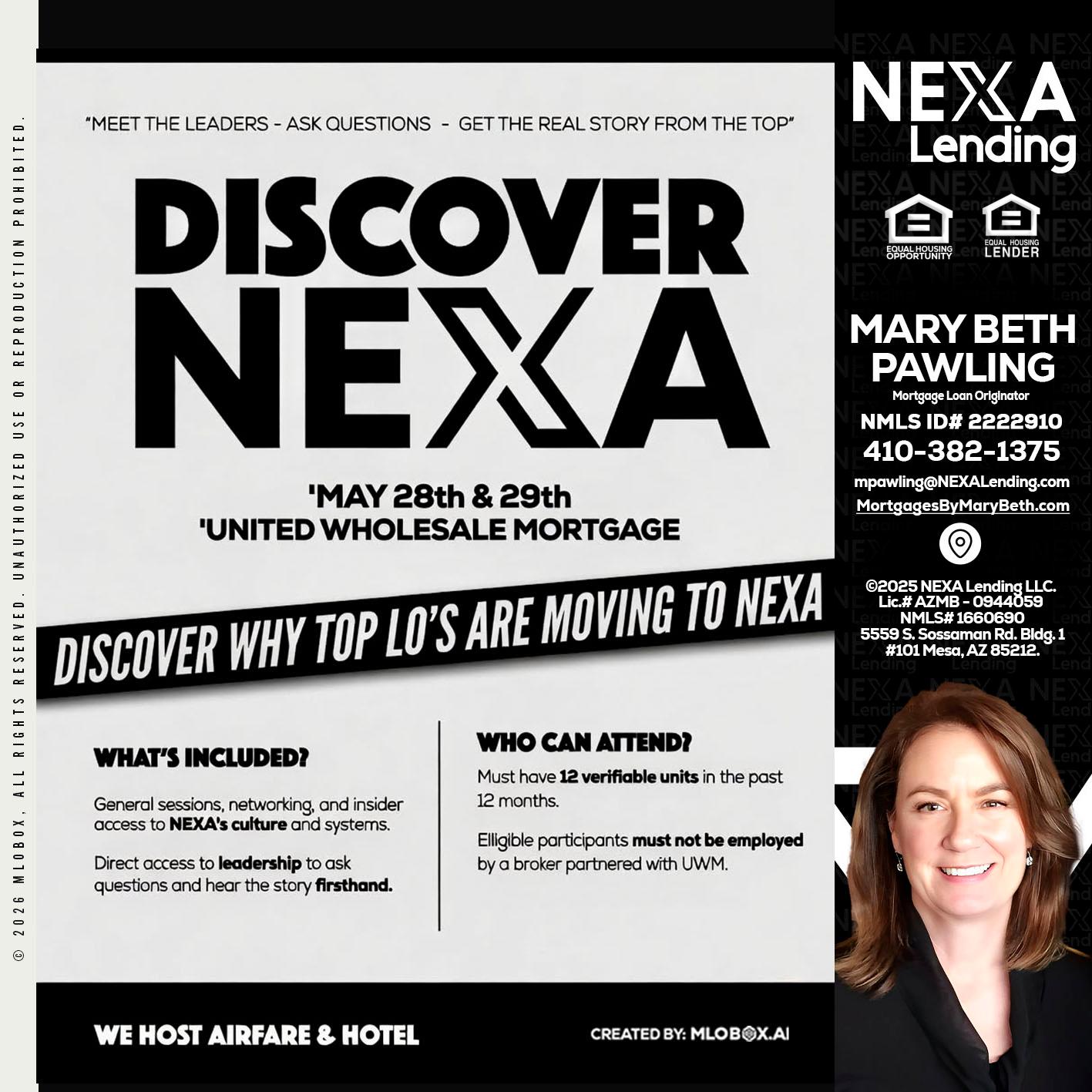 DISCOVER NEXA - Mary Beth Pawling -Mortgage Loan Originator