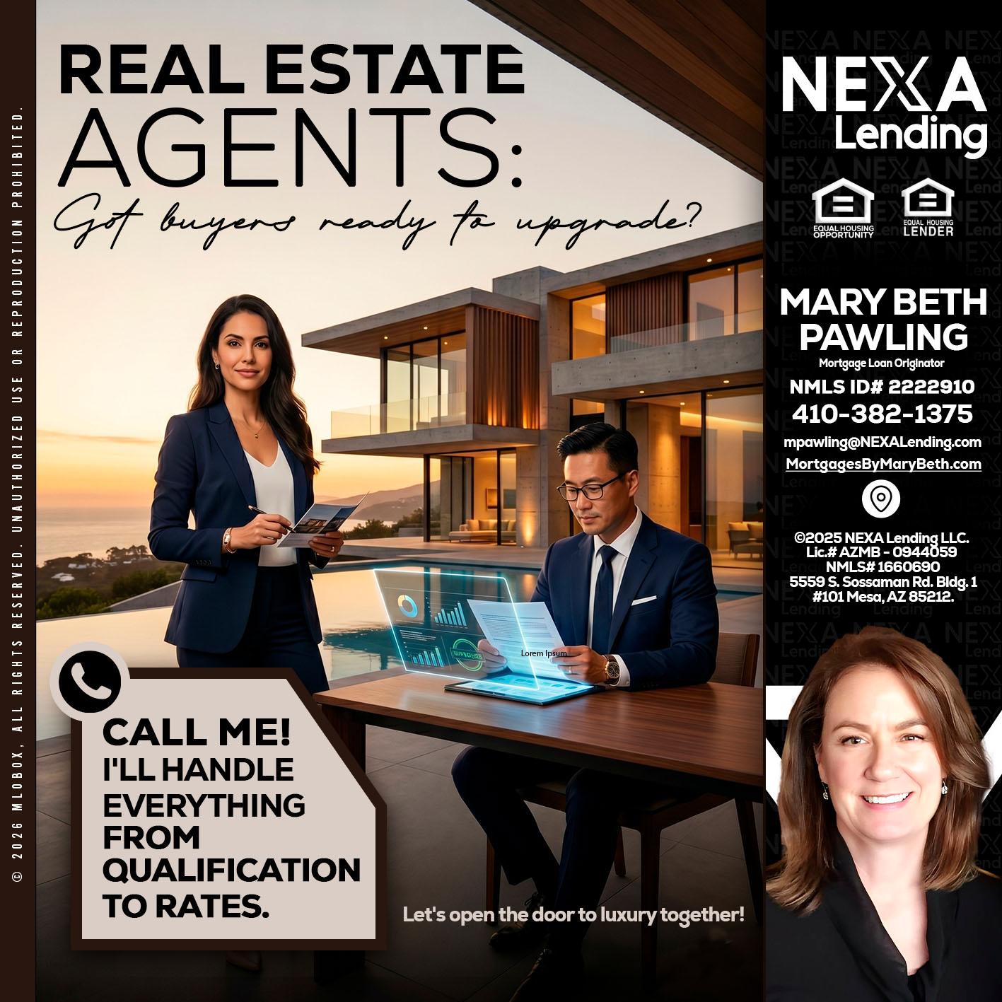 REAL ESTATE AGENTS - Mary Beth Pawling -Mortgage Loan Originator