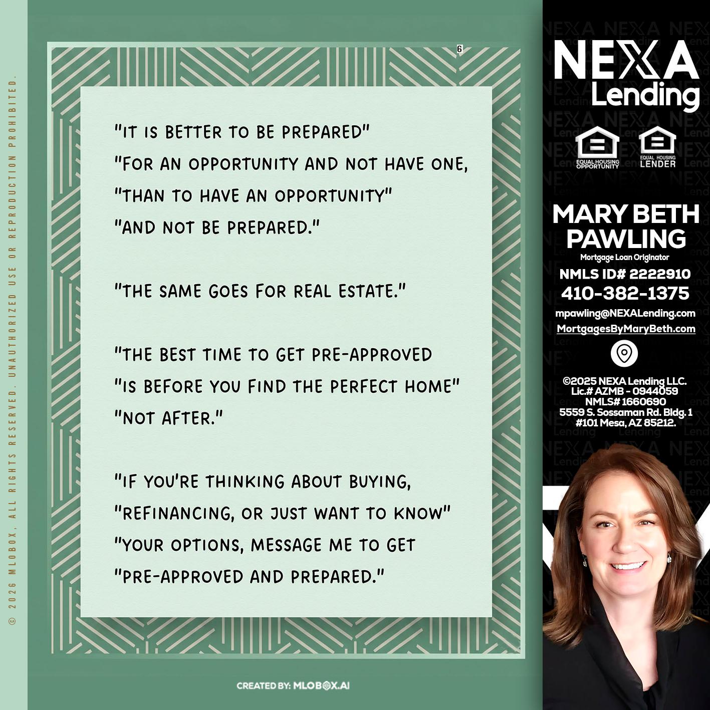 its better - Mary Beth Pawling -Mortgage Loan Originator