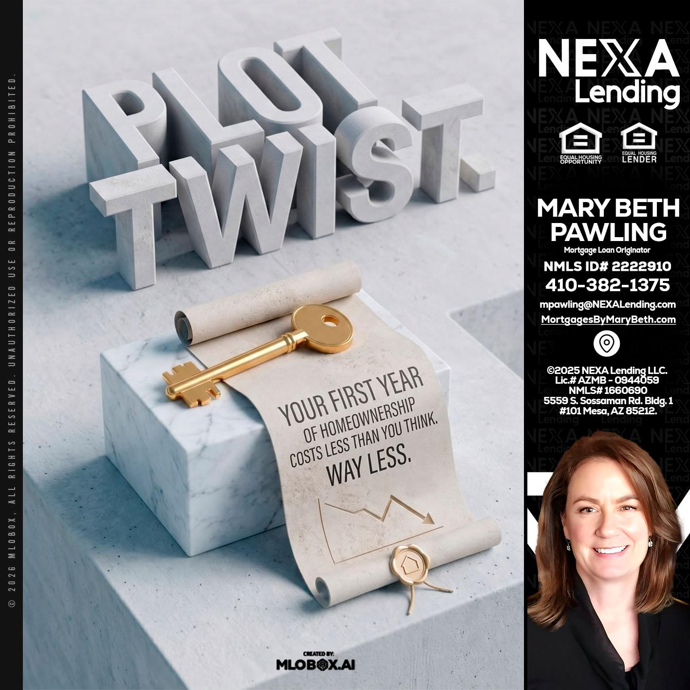 PLOT TWIST - Mary Beth Pawling -Mortgage Loan Originator