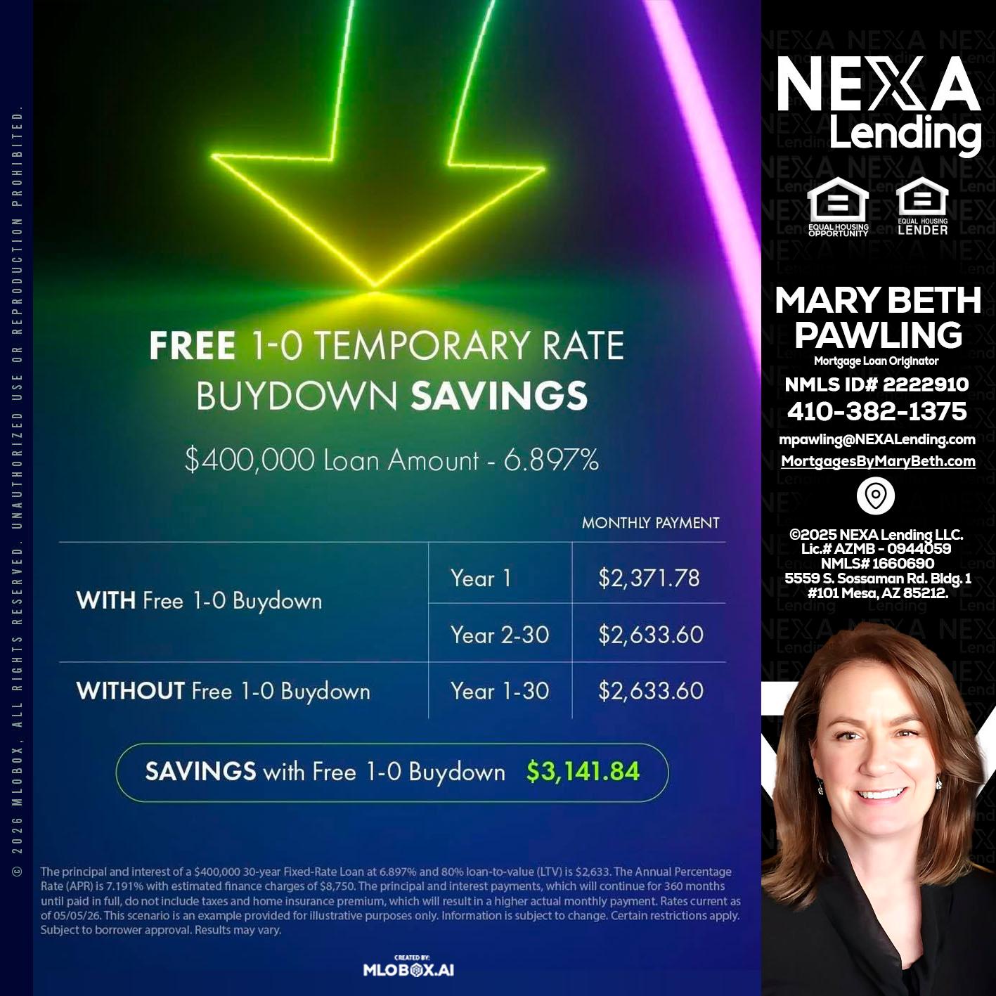 BUYDOWN - Mary Beth Pawling -Mortgage Loan Originator