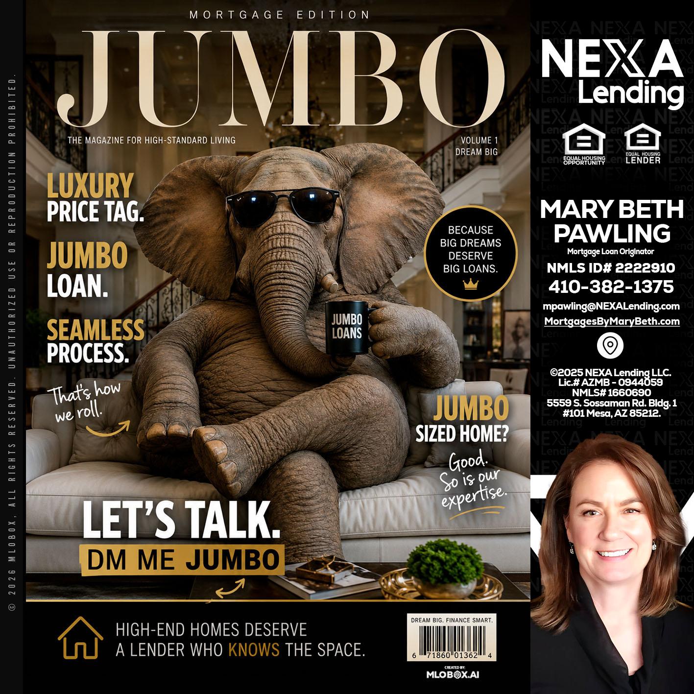 JUMBO LOANS - Mary Beth Pawling -Mortgage Loan Originator