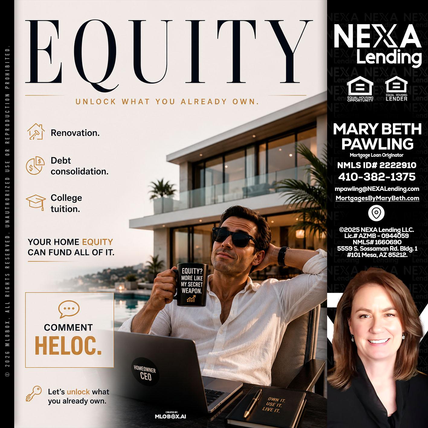 EQUITY - Mary Beth Pawling -Mortgage Loan Originator
