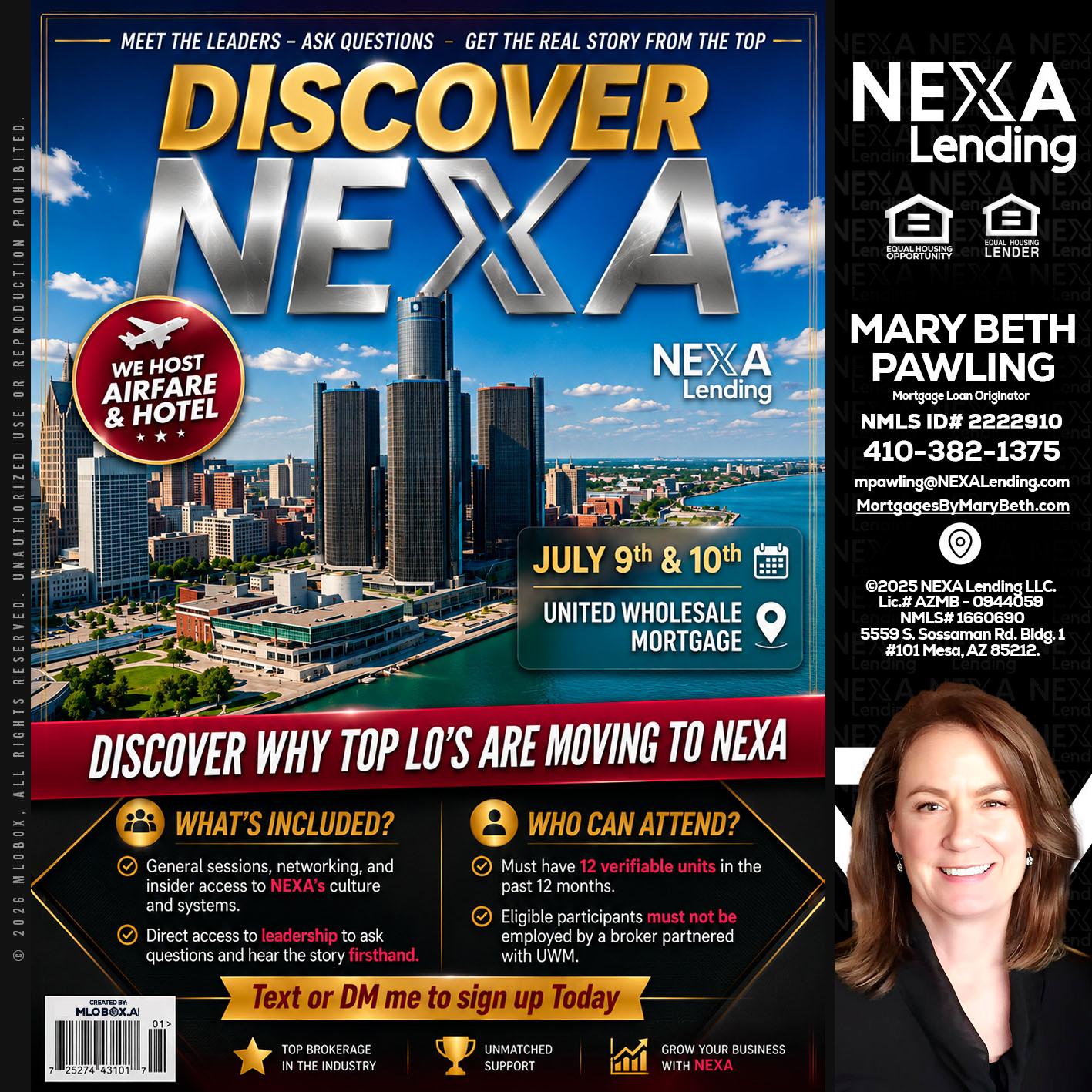 DISCOVER NEXA - Mary Beth Pawling -Mortgage Loan Originator