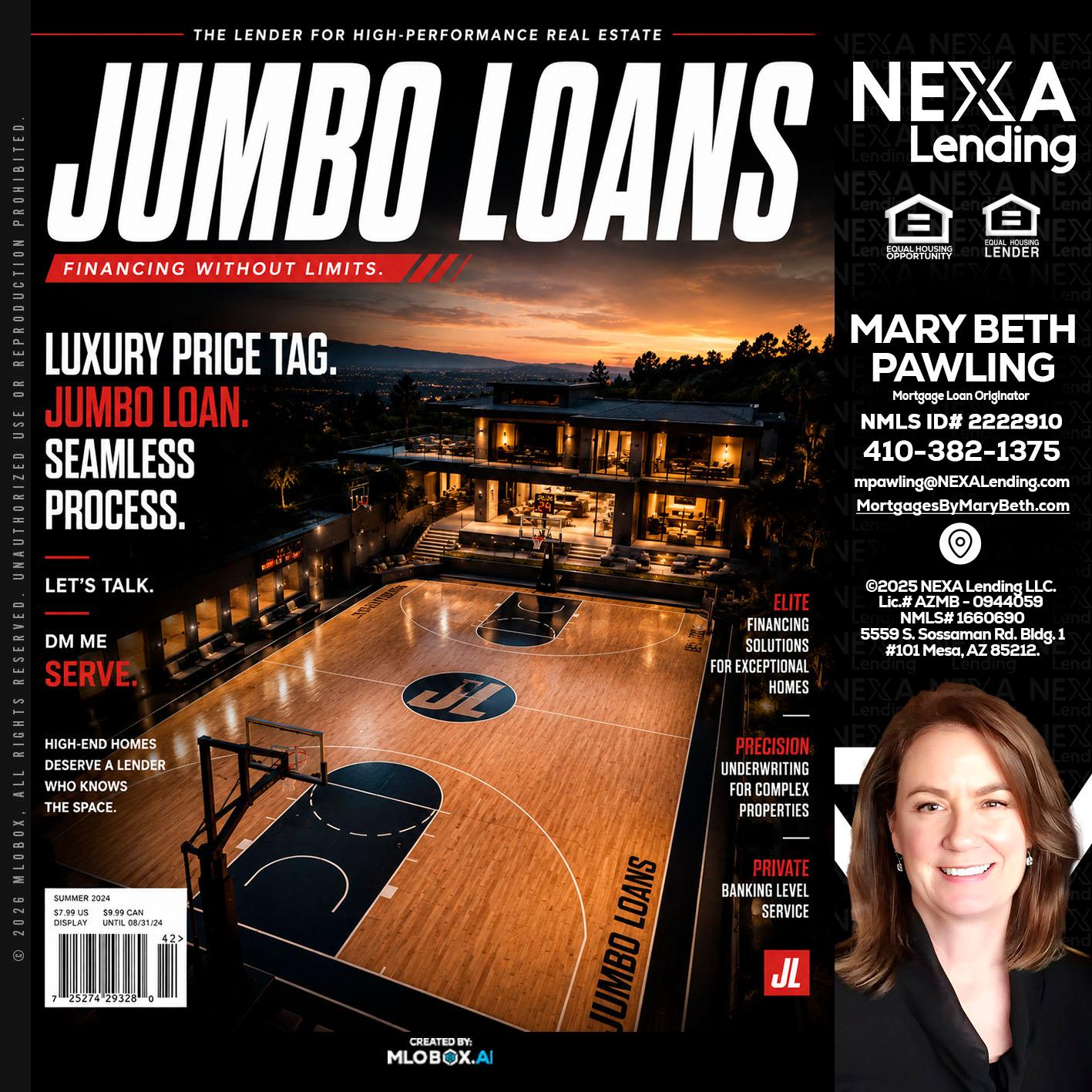 JUMBO LOANS - Mary Beth Pawling -Mortgage Loan Originator
