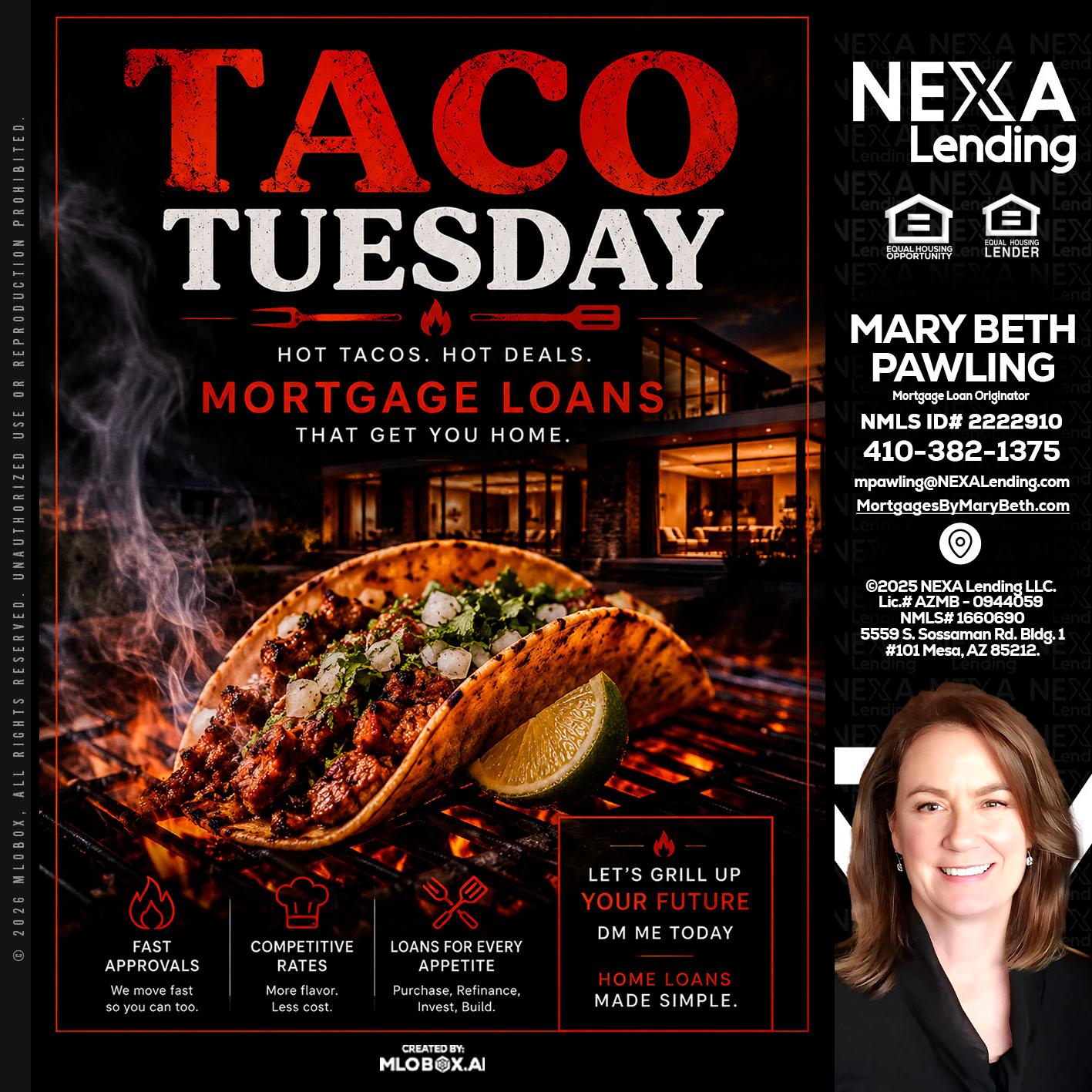 TACO TUESDAY - Mary Beth Pawling -Mortgage Loan Originator