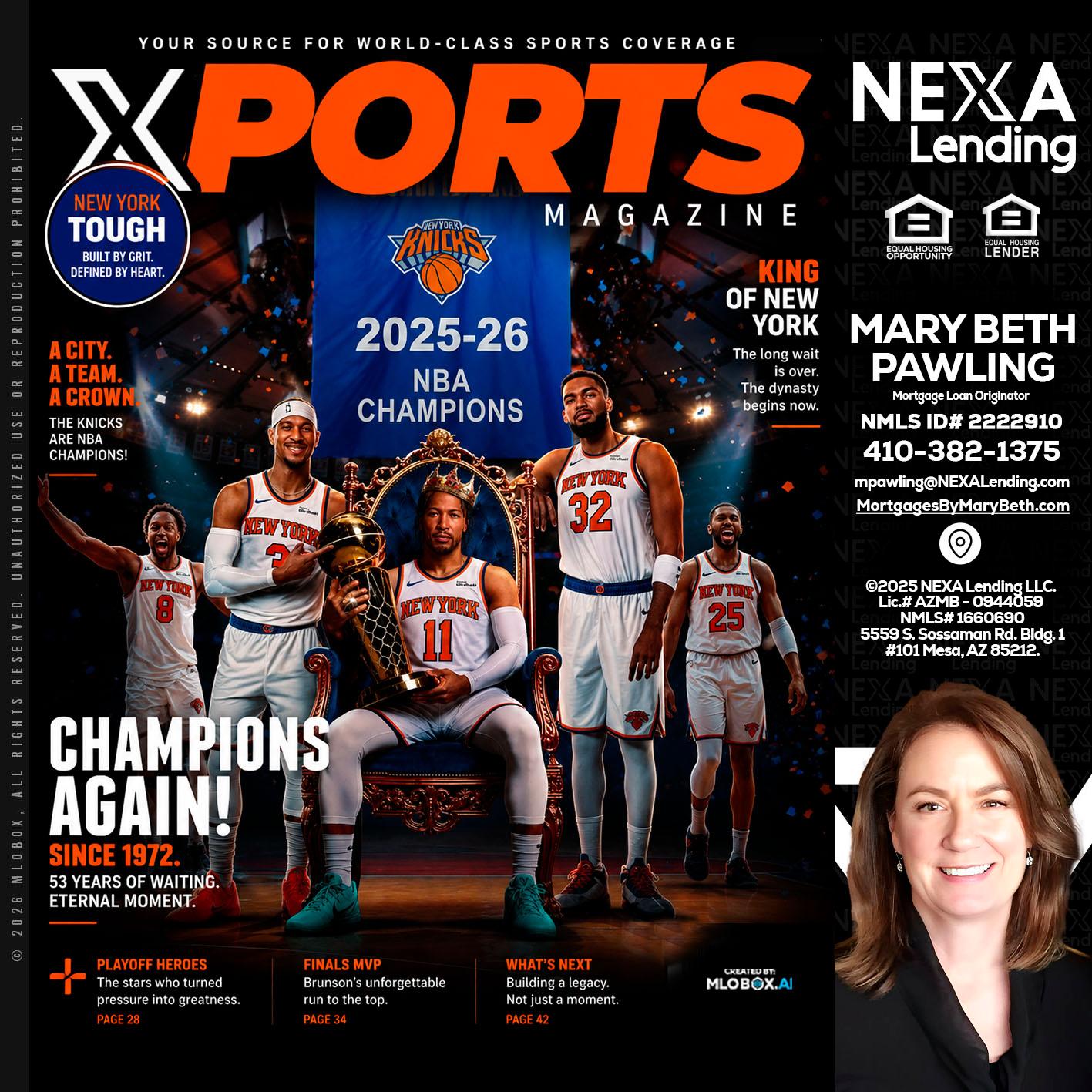 XPORTS MAGAZINE - Mary Beth Pawling -Mortgage Loan Originator