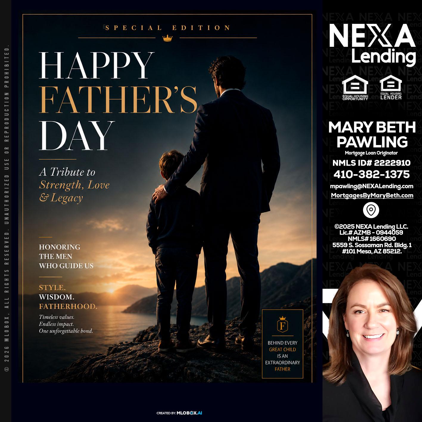 HAPPY FATHERS DAY - Mary Beth Pawling -Mortgage Loan Originator