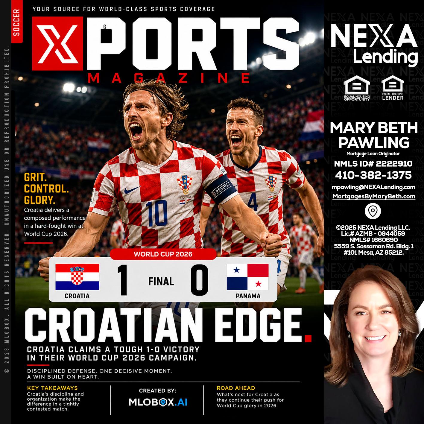 CROATIA 1-0 PANAMA - Mary Beth Pawling -Mortgage Loan Originator
